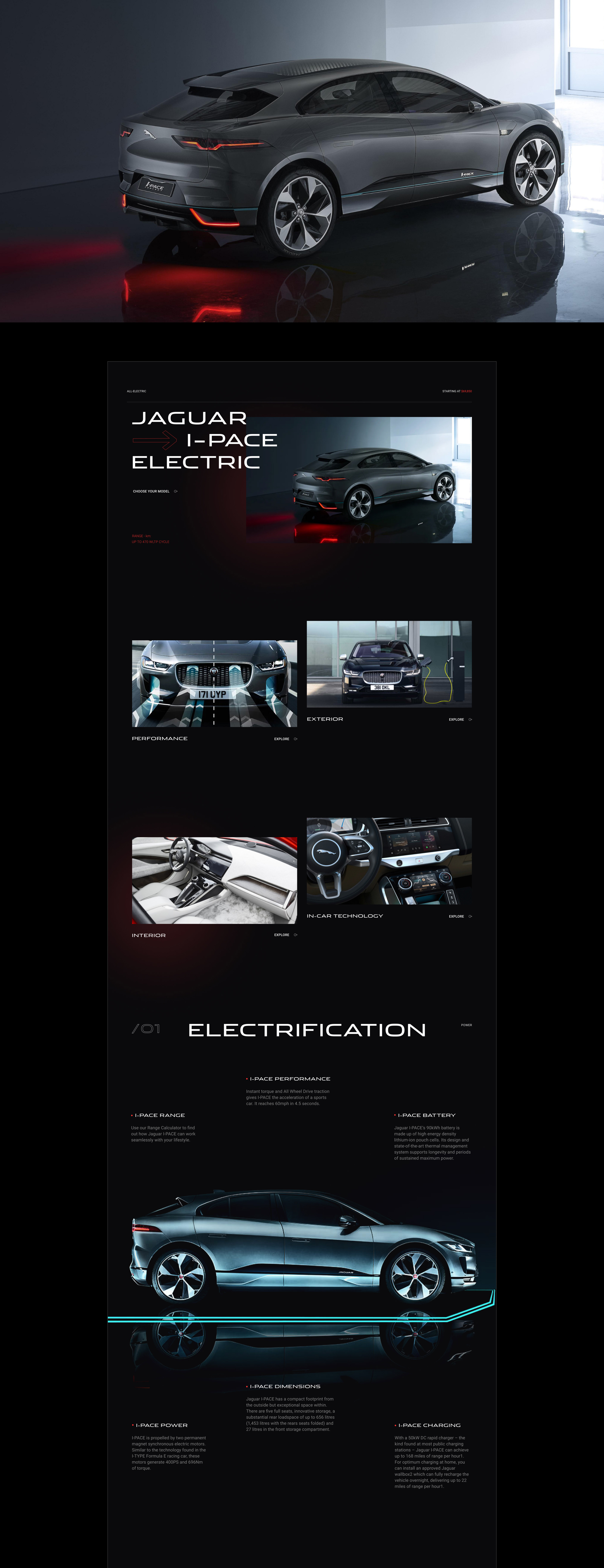 Jaguar — редизайн сайта автомобилей — Изображение №4 — Интерфейсы, Брендинг, Иллюстрация на Dprofile