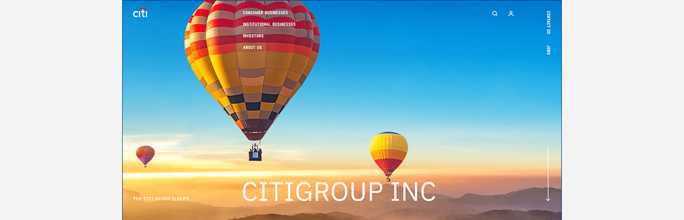 Citi — редизайн сайта Всемирного банка — Изображение №2 — Интерфейсы, Брендинг, Иллюстрация на Dprofile