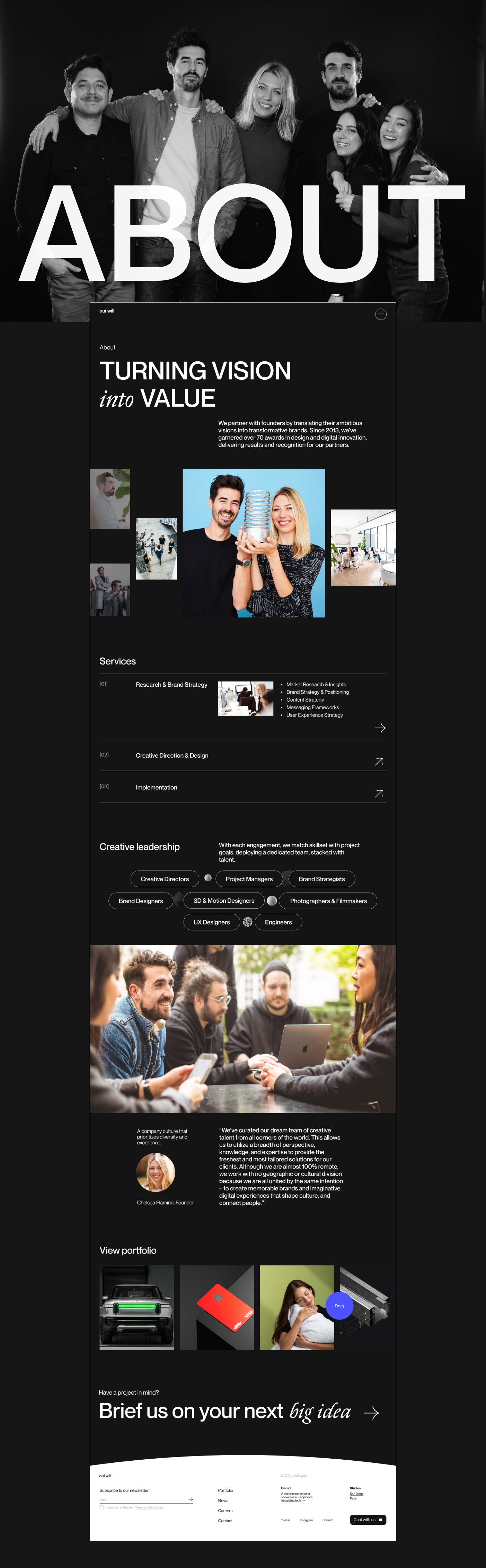 Ouwill | Digital Agency Website Concept — Изображение №4 — Интерфейсы на Dprofile