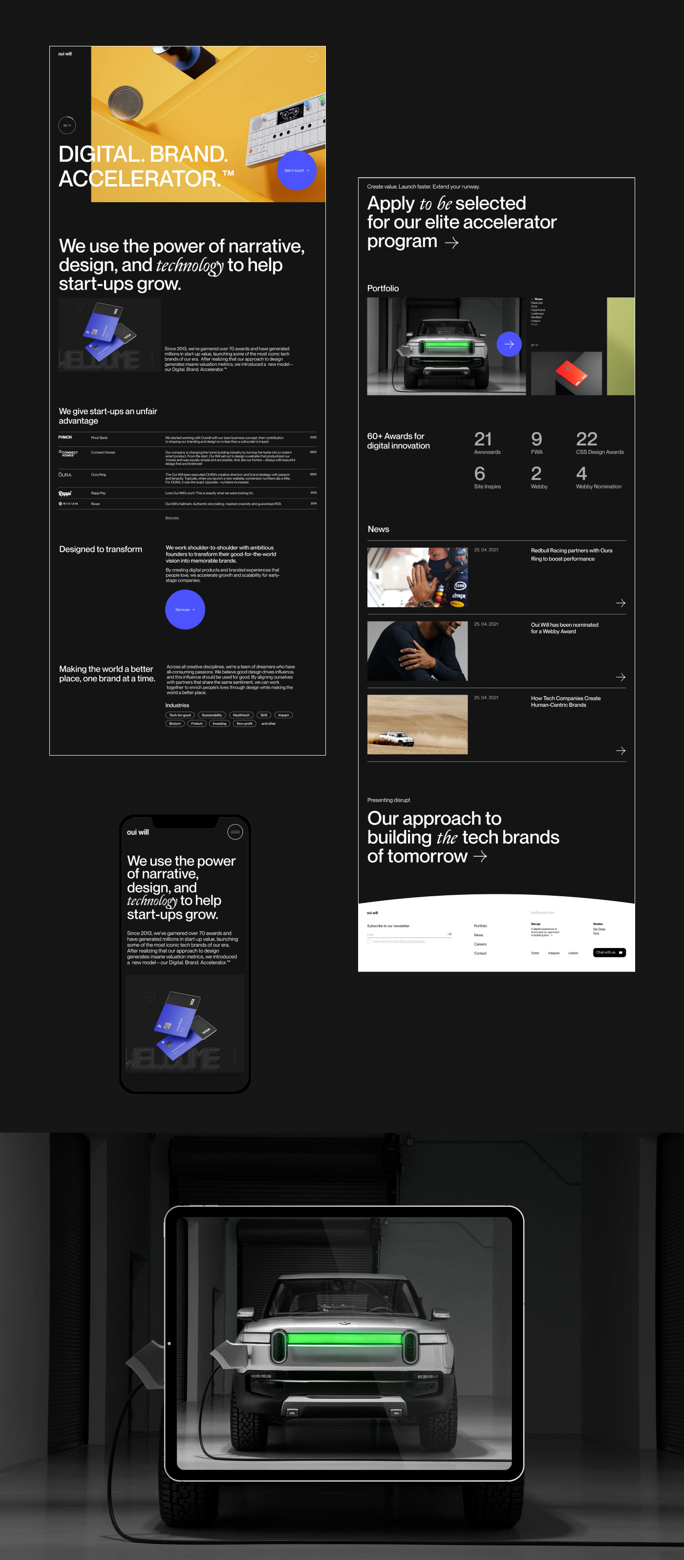 Ouwill | Digital Agency Website Concept — Изображение №2 — Интерфейсы на Dprofile