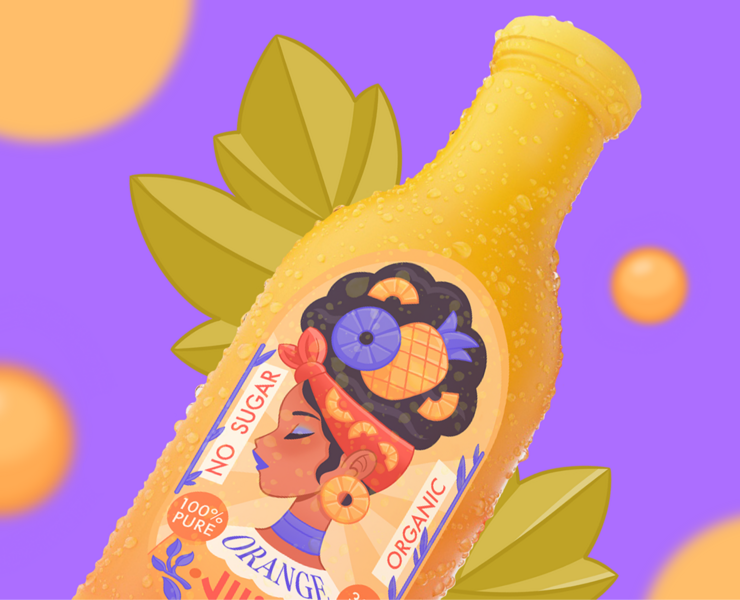 JUST JUICE | Branding & Packaging Design — Иллюстрация, Графика на Dprofile