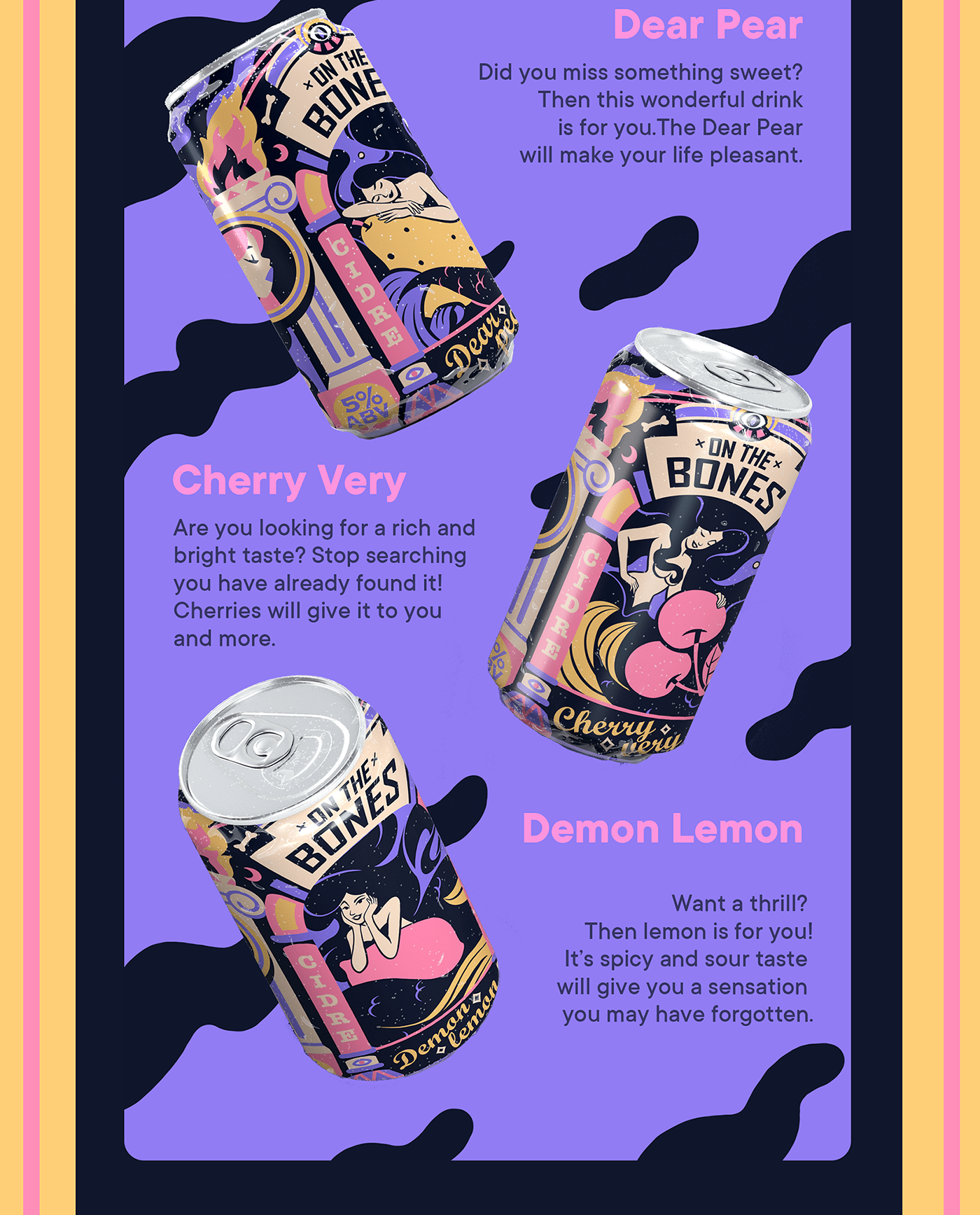 On the Bones - CIDER LABEL. Packaging — Изображение №6 — Брендинг, Иллюстрация на Dprofile