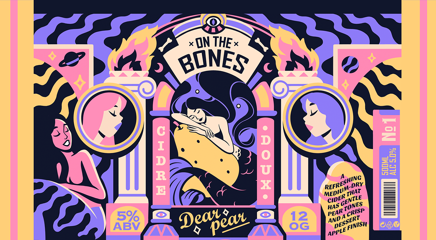 On the Bones - CIDER LABEL. Packaging — Изображение №4 — Брендинг, Иллюстрация на Dprofile