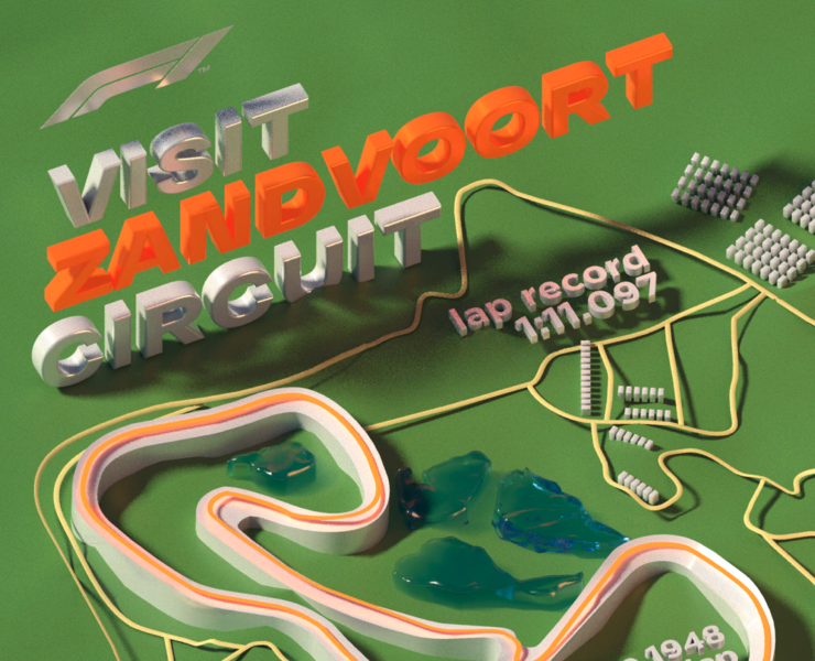 Zandvoort F1 circuit poster 4/09/2022 на Dprofile