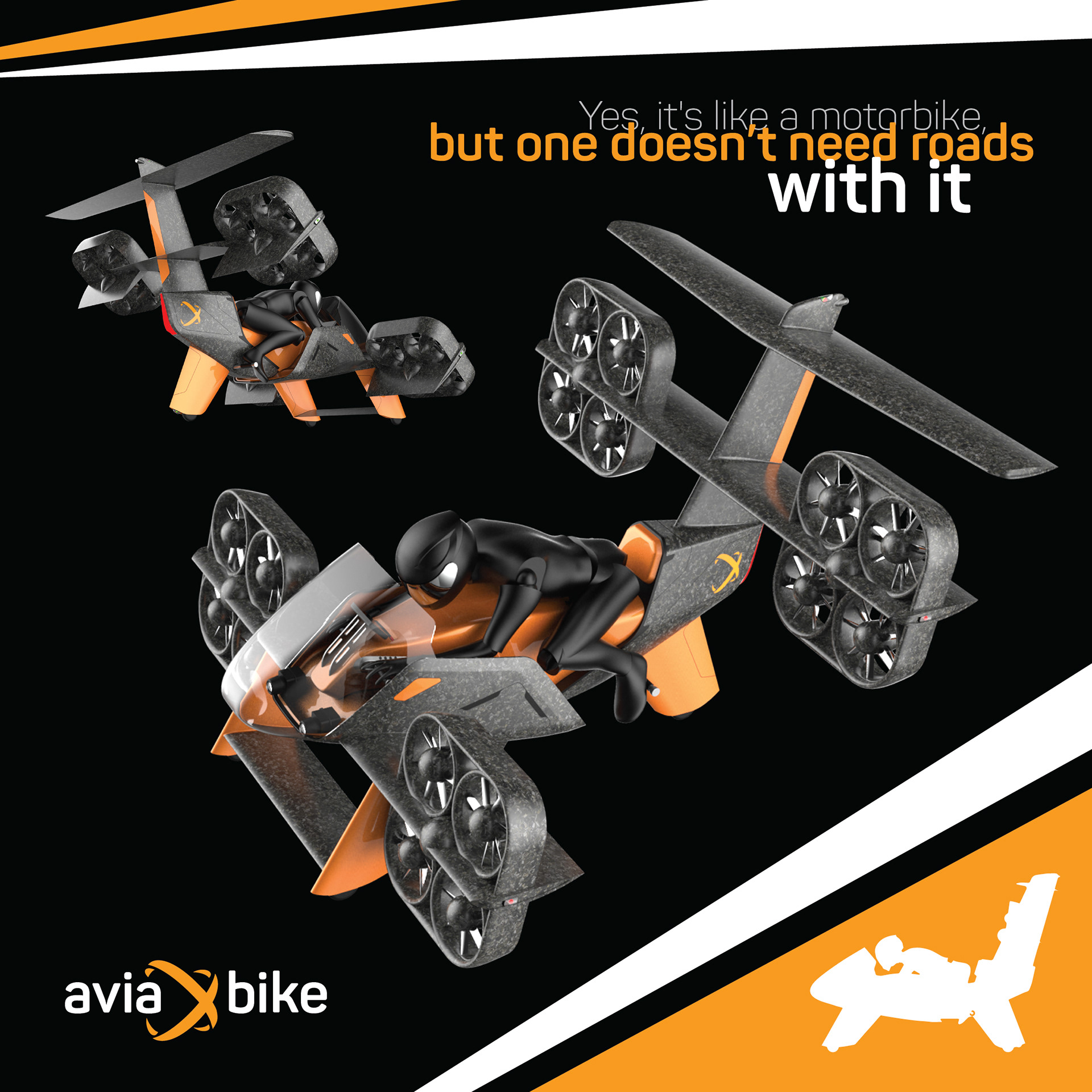 AEROXO aviabike concept — Изображение №2 — Иллюстрация, Графика, 3D на Dprofile