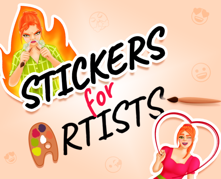 Stickers for artists — Иллюстрация, Графика на Dprofile