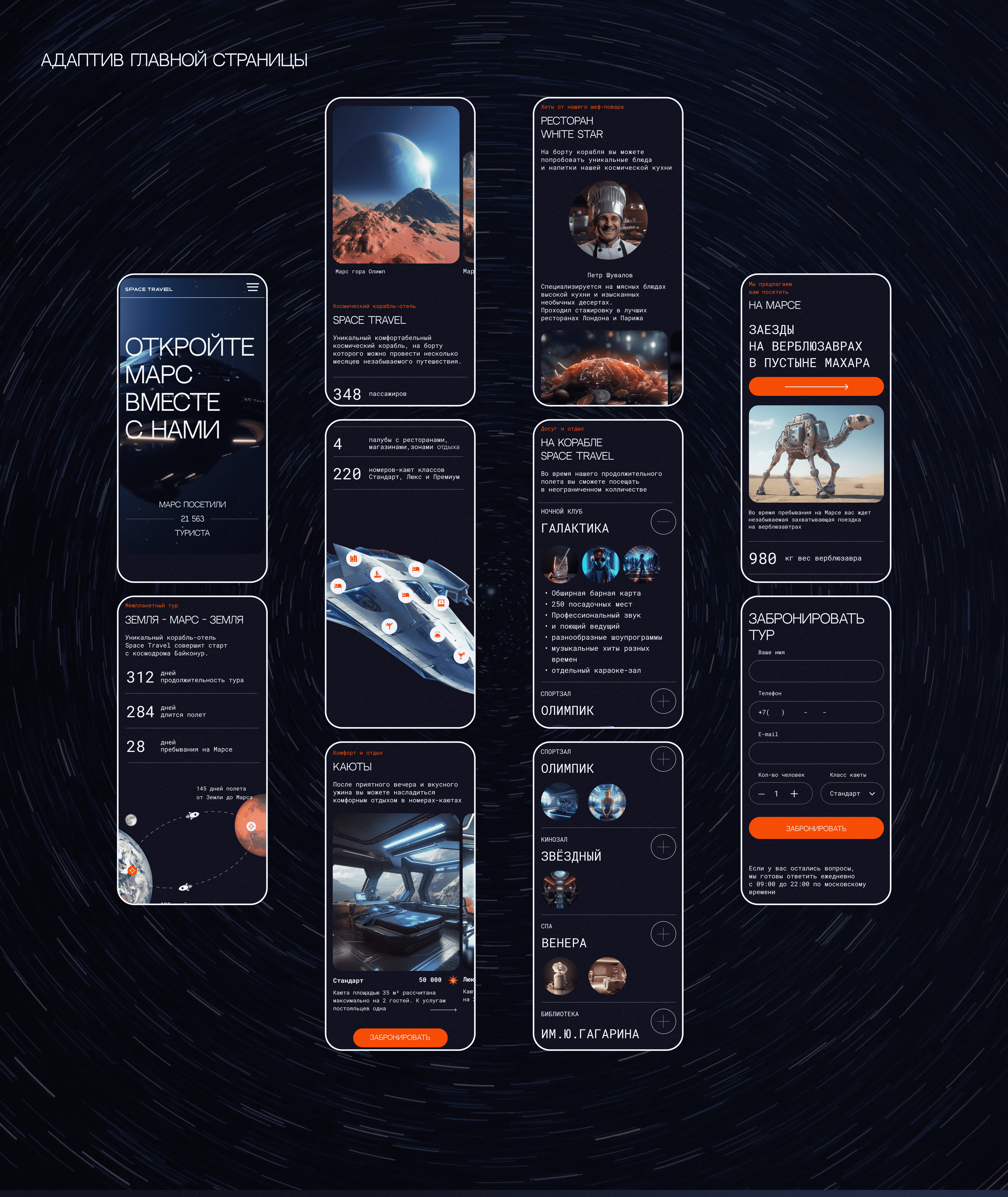 Design concept for a website about a trip to Mars — Изображение №5 — Интерфейсы на Dprofile