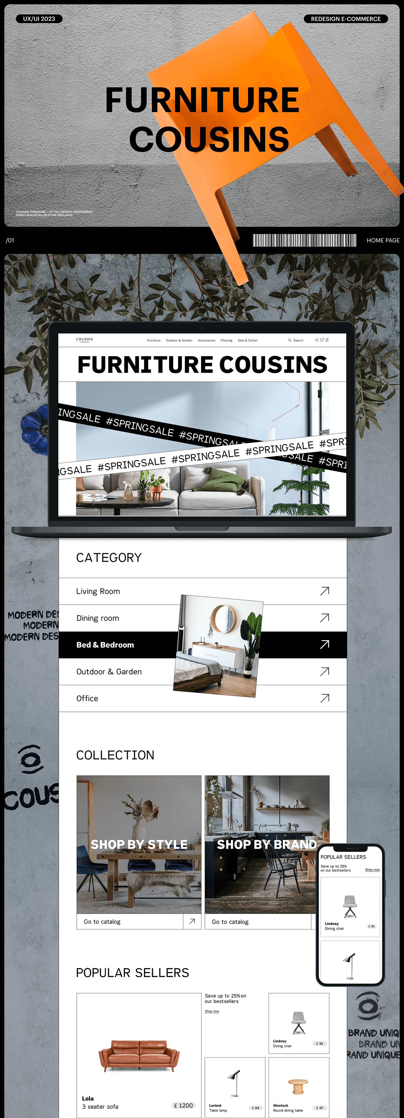 FURNITURE СOUSINS | E-commerce redesign — Изображение №1 — Интерфейсы, Графика на Dprofile