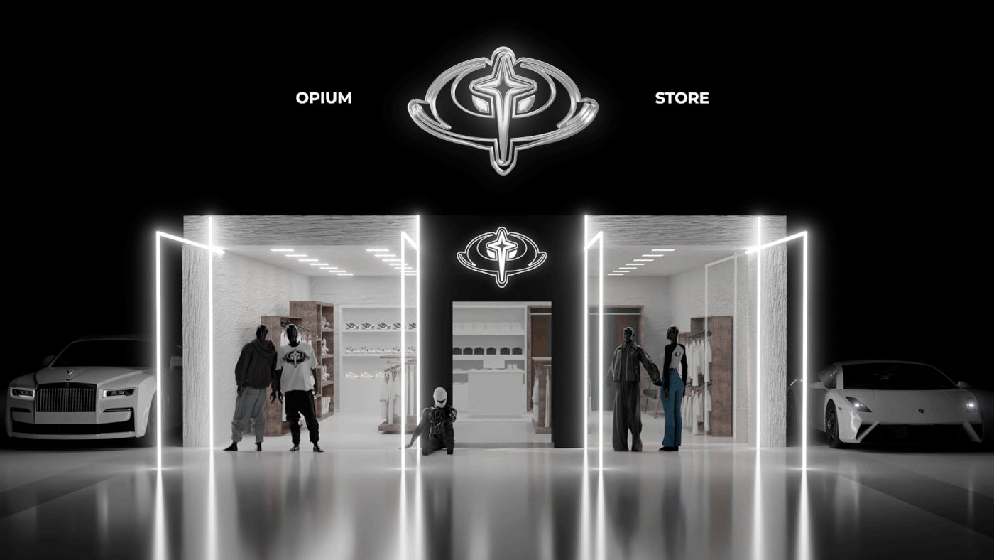 Opium clothing store — Изображение №1 — Брендинг, 3D на Dprofile