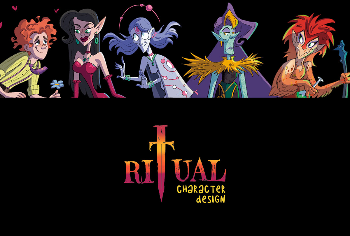 Witches a line of characters — Изображение №1 — Иллюстрация на Dprofile