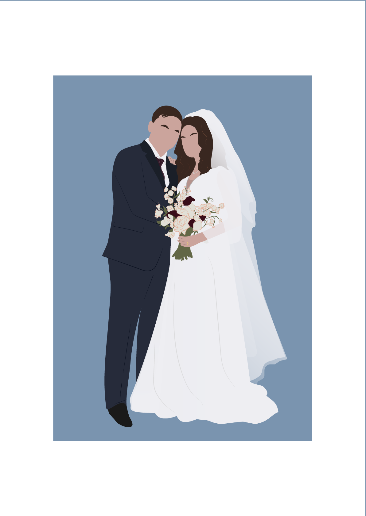 Minimalist illustration of a couple — Изображение №2 — Иллюстрация на Dprofile