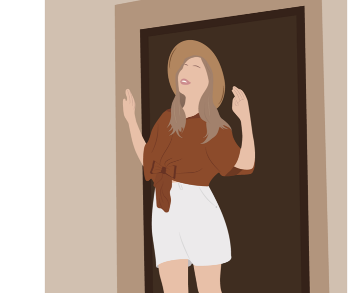 Minimalist illustration of a girl — Иллюстрация на Dprofile