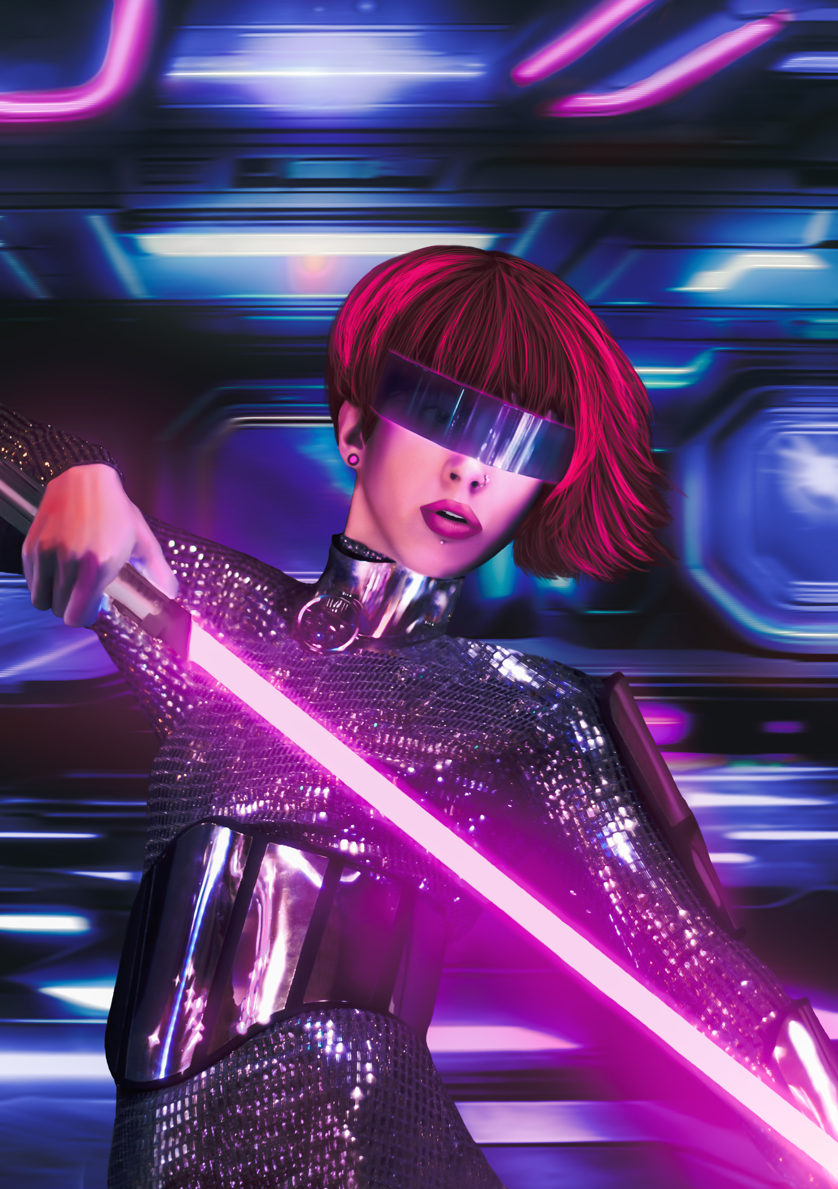 Cyber girl photo art — Изображение №1 — Иллюстрация, Графика на Dprofile