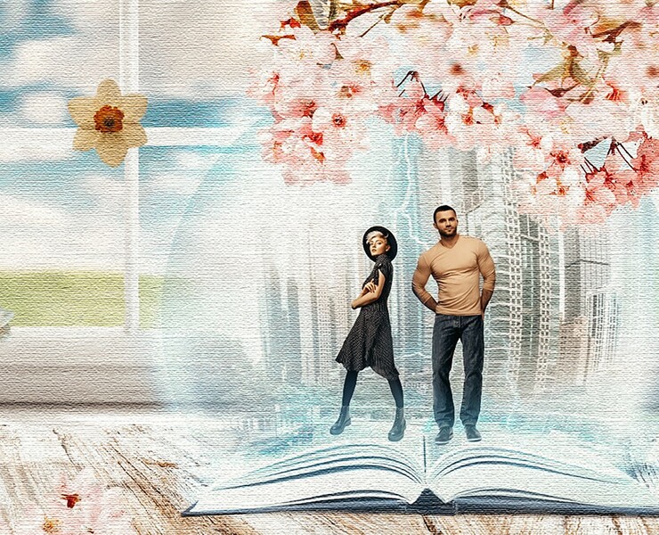 VK page cover for community of the writer — Иллюстрация, Графика на Dprofile