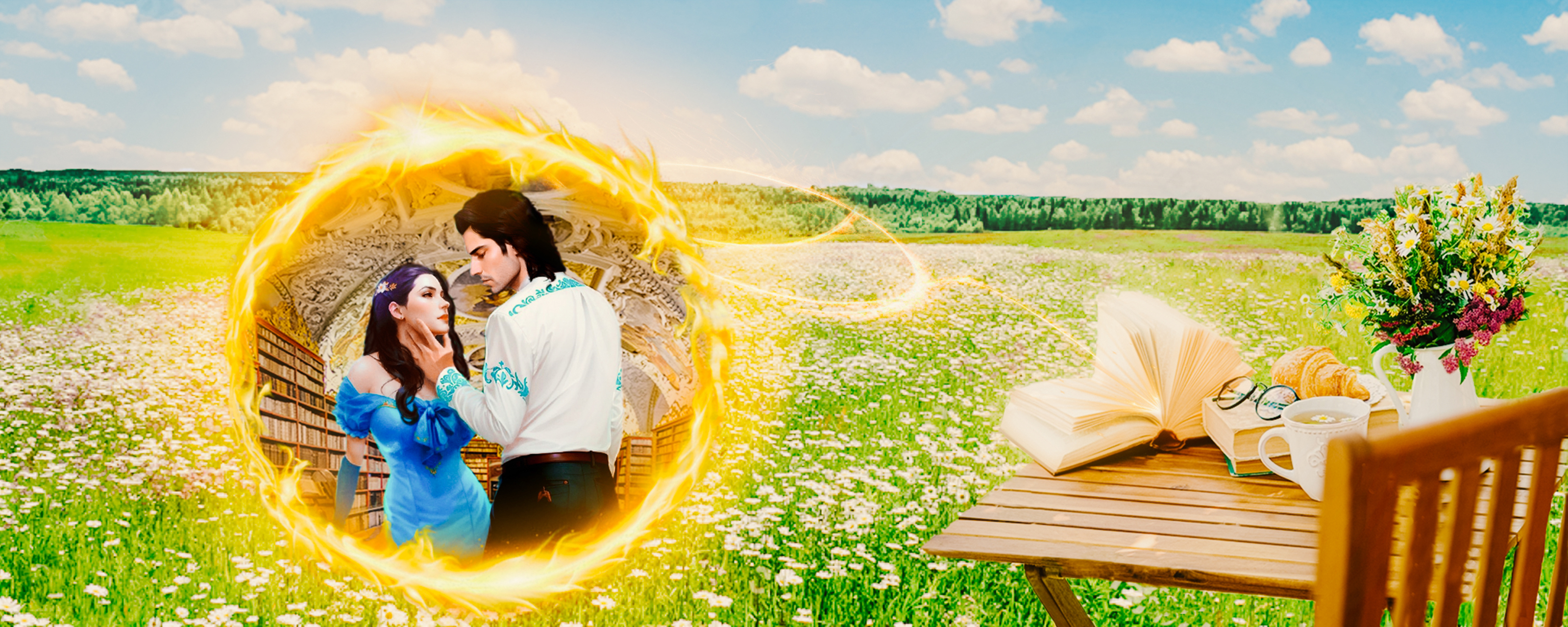 Баннер VK для читательского клуба писательницы — Изображение №1 — Иллюстрация, Графика на Dprofile