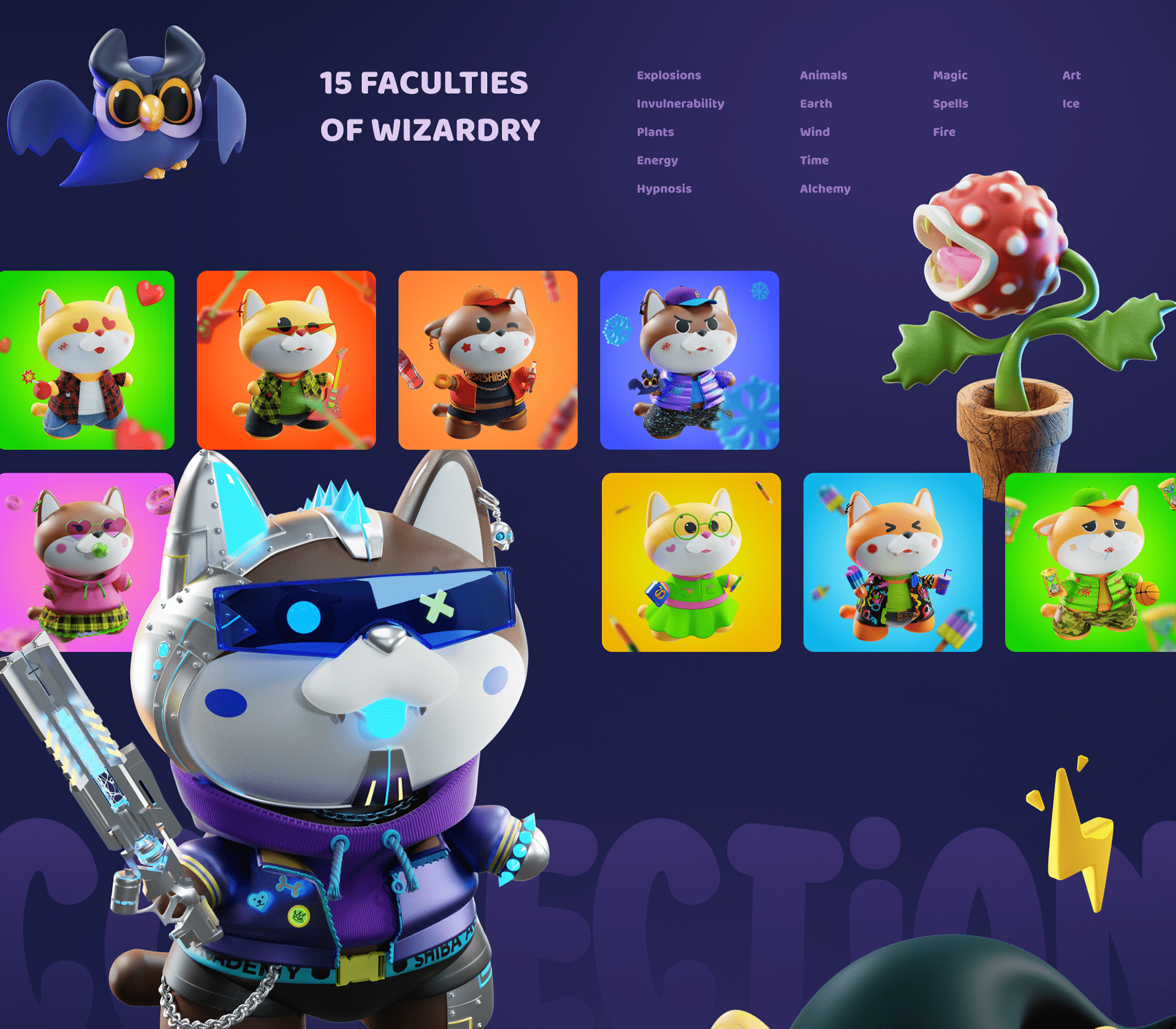 Shibacademy NFT collection — Изображение №3 — Графика, 3D, Анимация на Dprofile