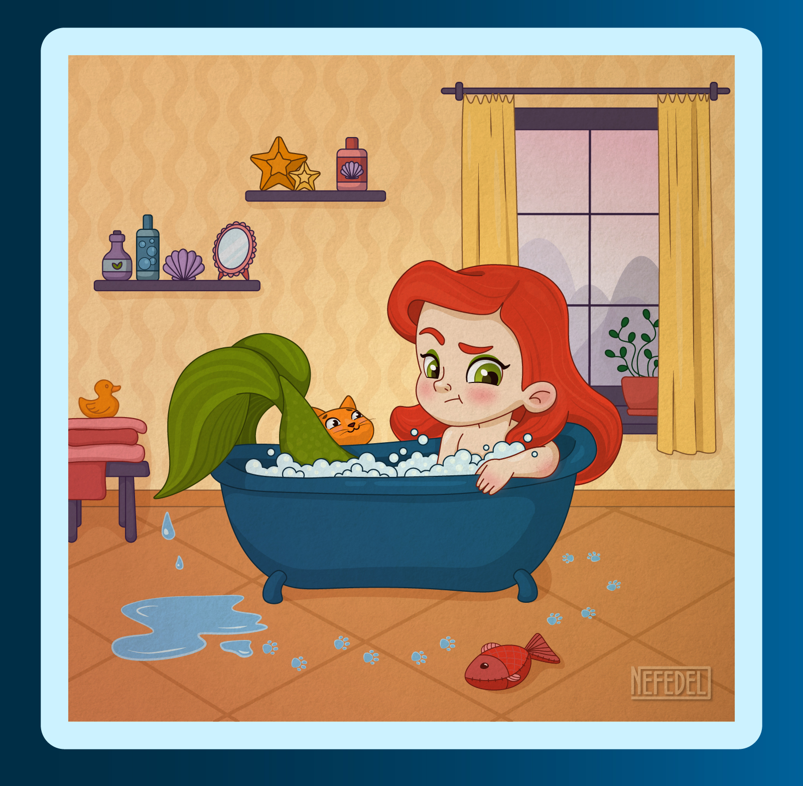 Русалочка. детская иллюстрация / Little Mermaid — Изображение №3 — Брендинг, Иллюстрация на Dprofile