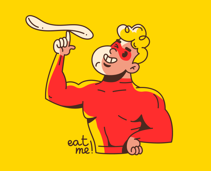 PIZZAMAN — Брендинг, Иллюстрация на Dprofile
