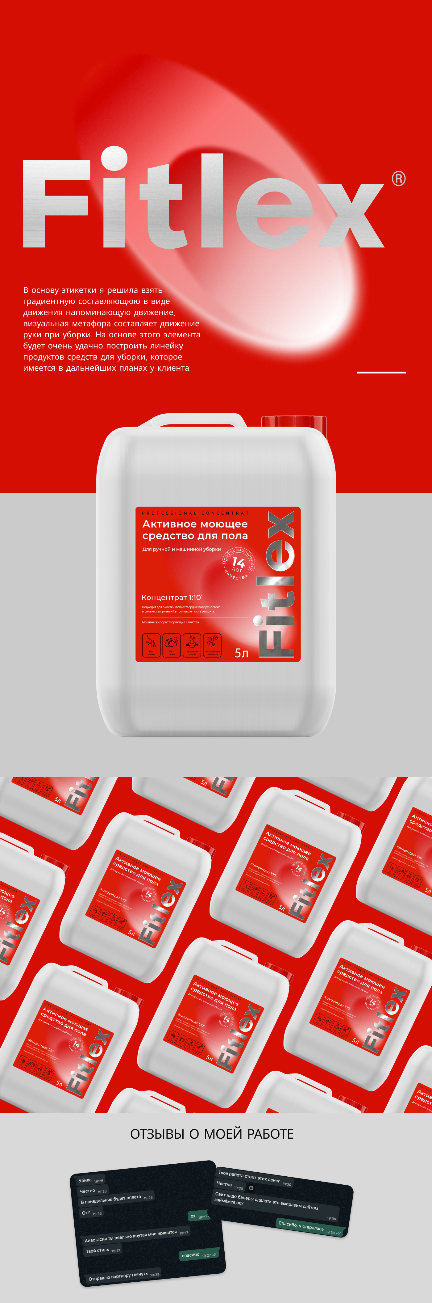 Этикетка/упаковка для бытовой химии/моющее средство для пола — Изображение №2 — Брендинг, Графика на Dprofile