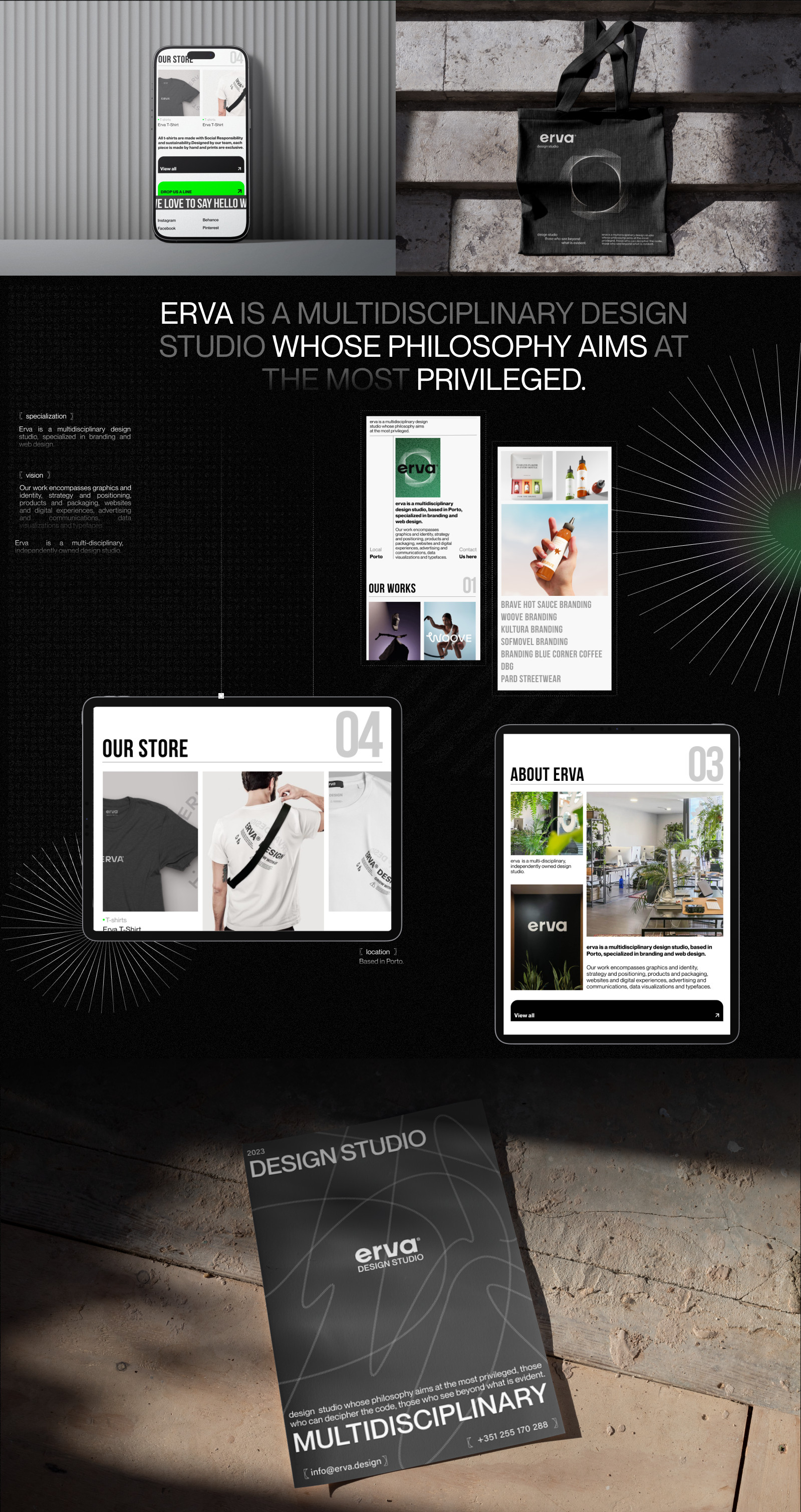 ERVA | Studio Website — Изображение №2 — Интерфейсы, Брендинг на Dprofile