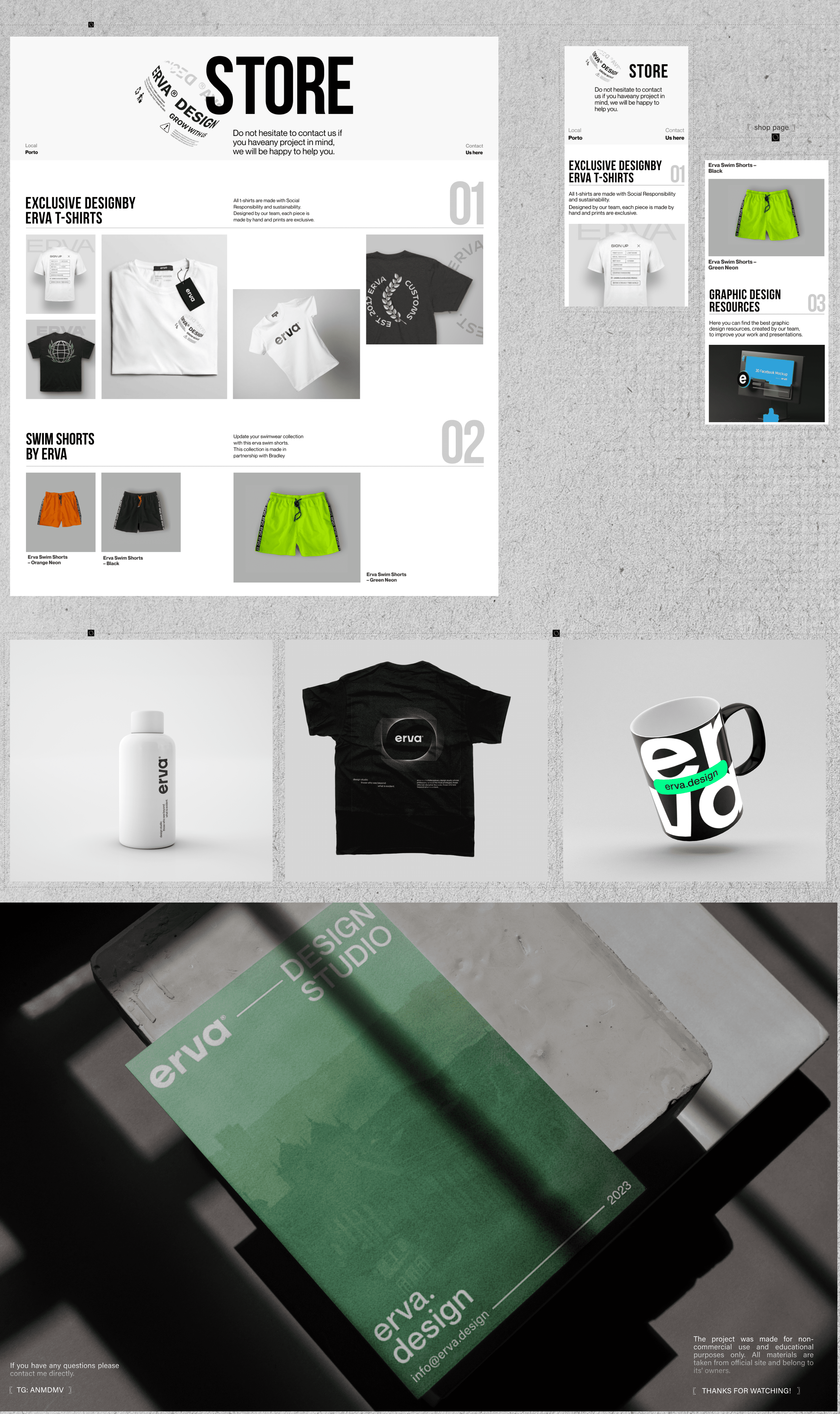 ERVA | Studio Website — Изображение №6 — Интерфейсы, Брендинг на Dprofile