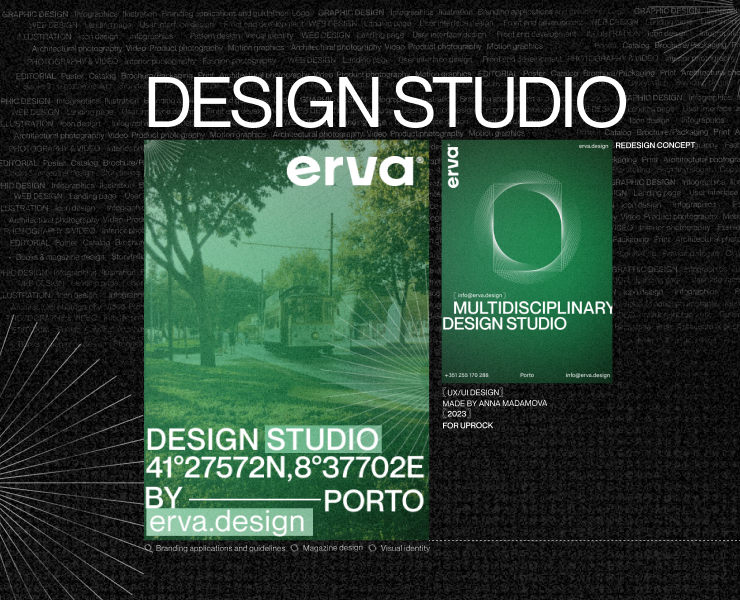ERVA | Studio Website — Интерфейсы, Брендинг на Dprofile