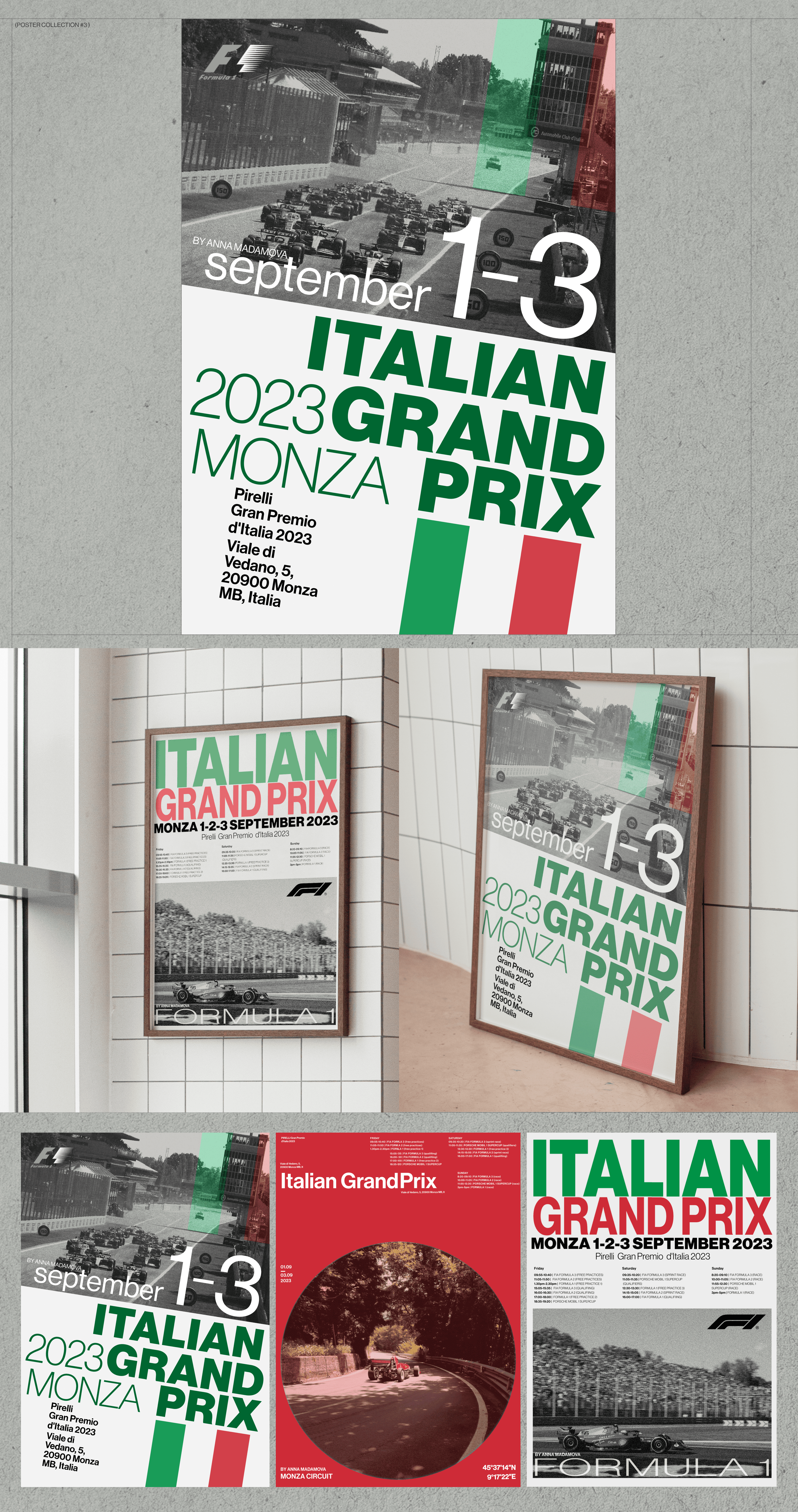 ITALIAN GRAN PRIX 2023 |Poster collection — Изображение №4 — Графика на Dprofile
