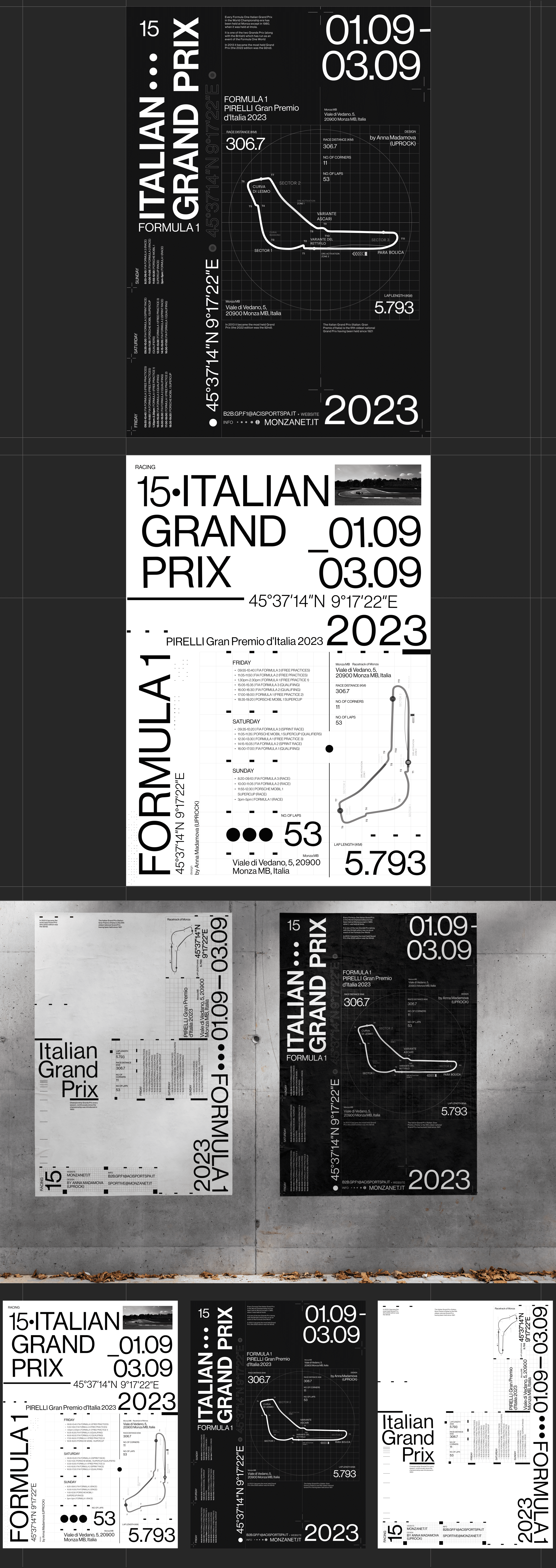 ITALIAN GRAN PRIX 2023 |Poster collection — Изображение №2 — Графика на Dprofile