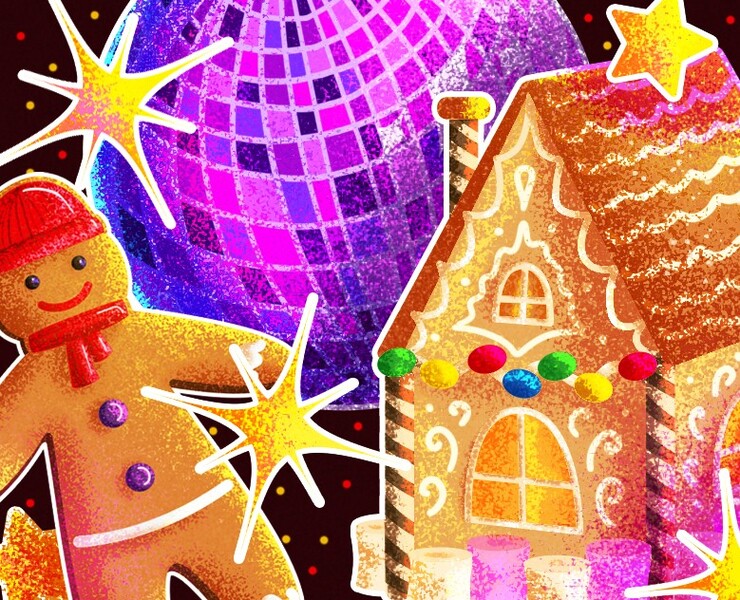 НОВОГОДНИЙ НАБОР СТИКЕРОВ — Иллюстрация на Dprofile