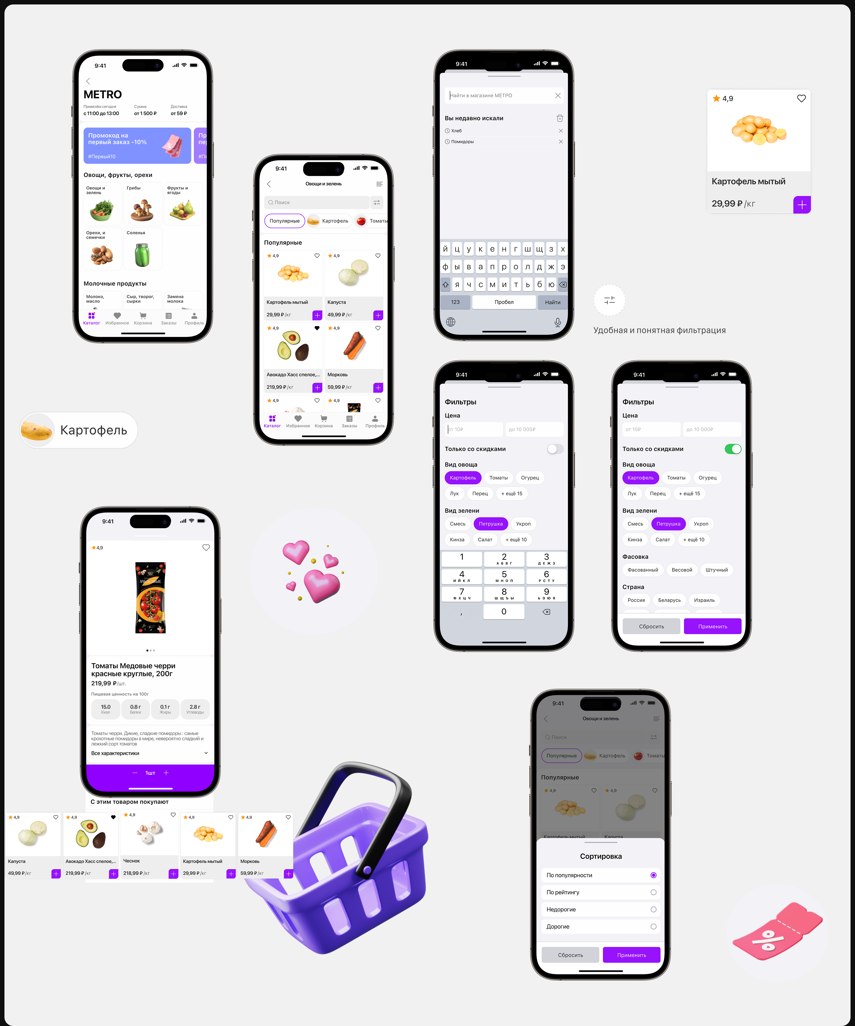 DeliGoods - сервис по доставке продуктов и товаров — Изображение №8 — Интерфейсы на Dprofile