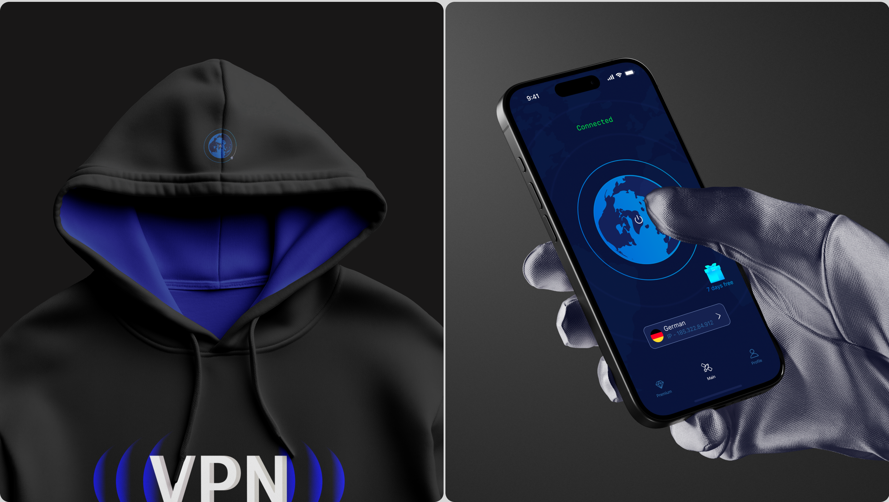 vpn service app — Изображение №2 — Интерфейсы на Dprofile