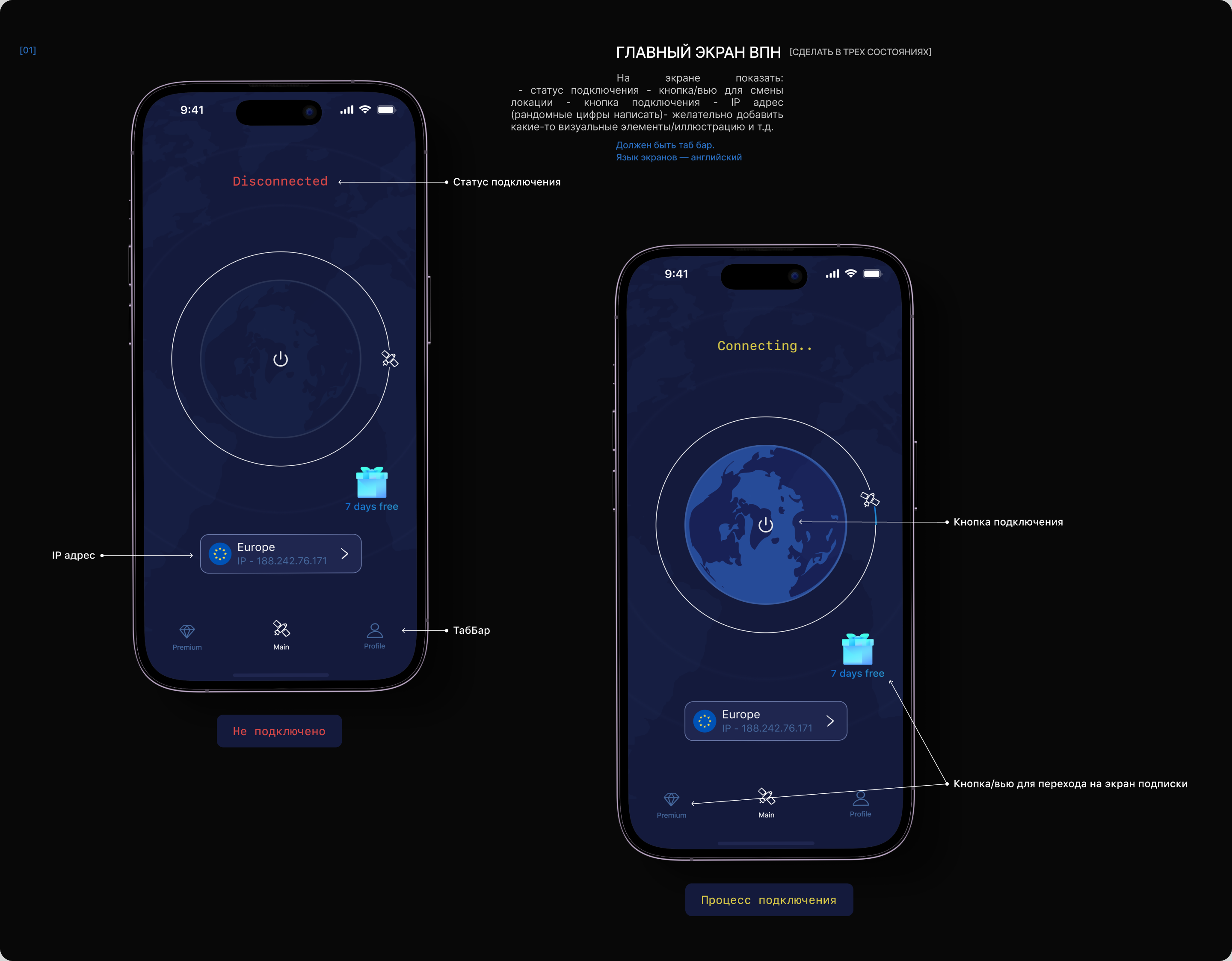 vpn service app — Изображение №4 — Интерфейсы на Dprofile