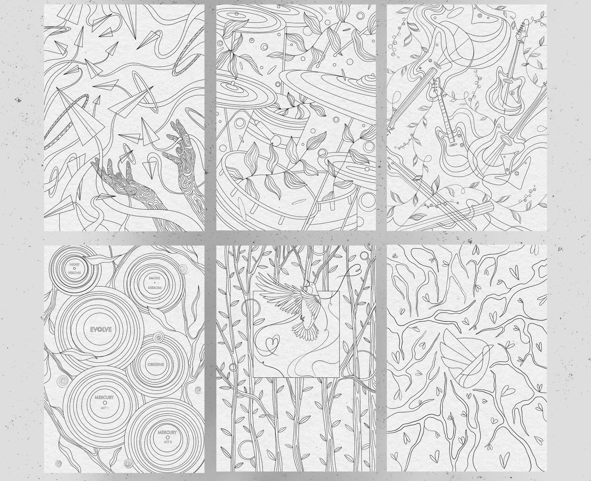 Imagine Dragons: Coloring Book #projectID — Изображение №6 — Иллюстрация, Графика на Dprofile