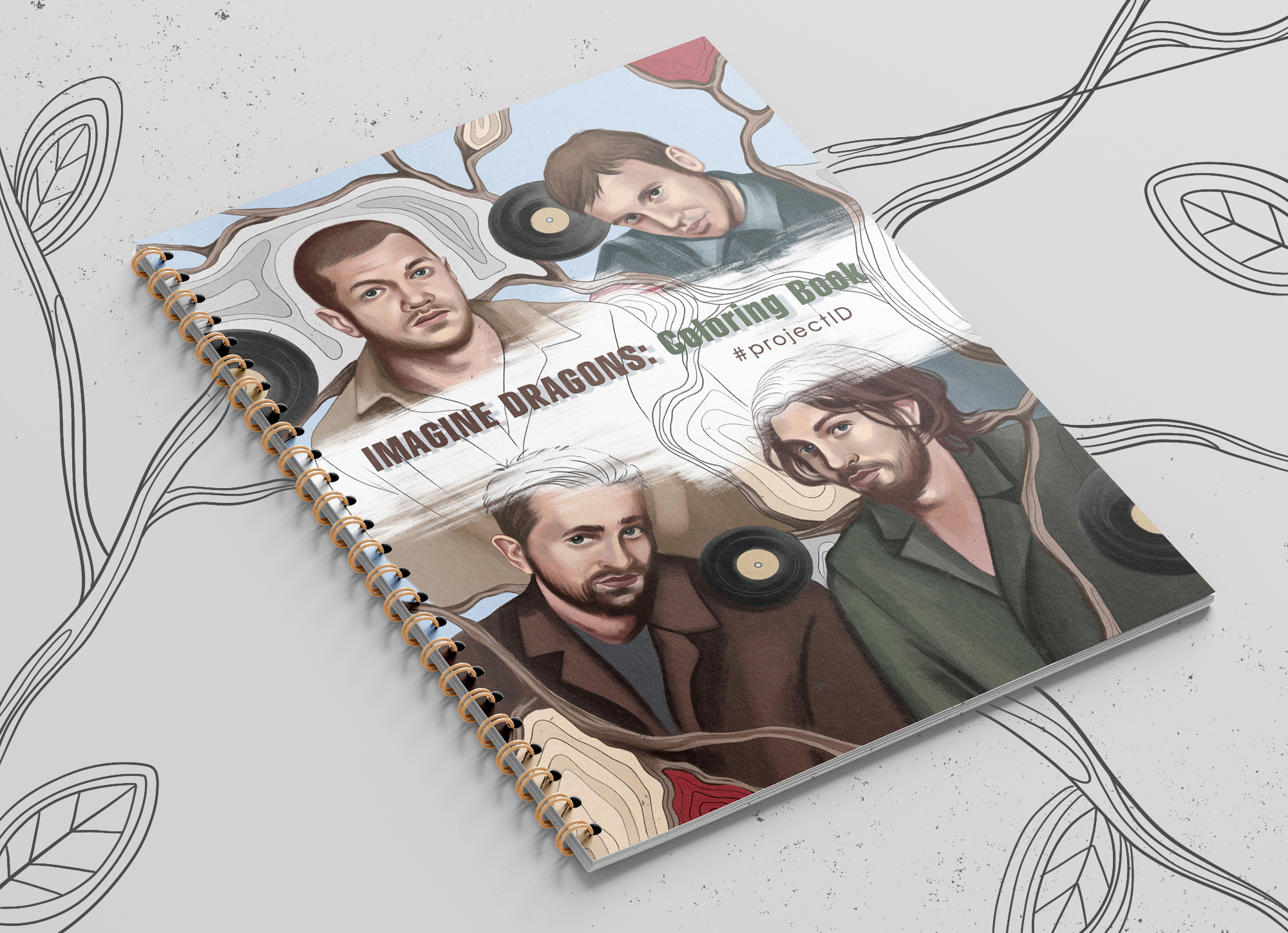 Imagine Dragons: Coloring Book #projectID — Изображение №2 — Иллюстрация, Графика на Dprofile