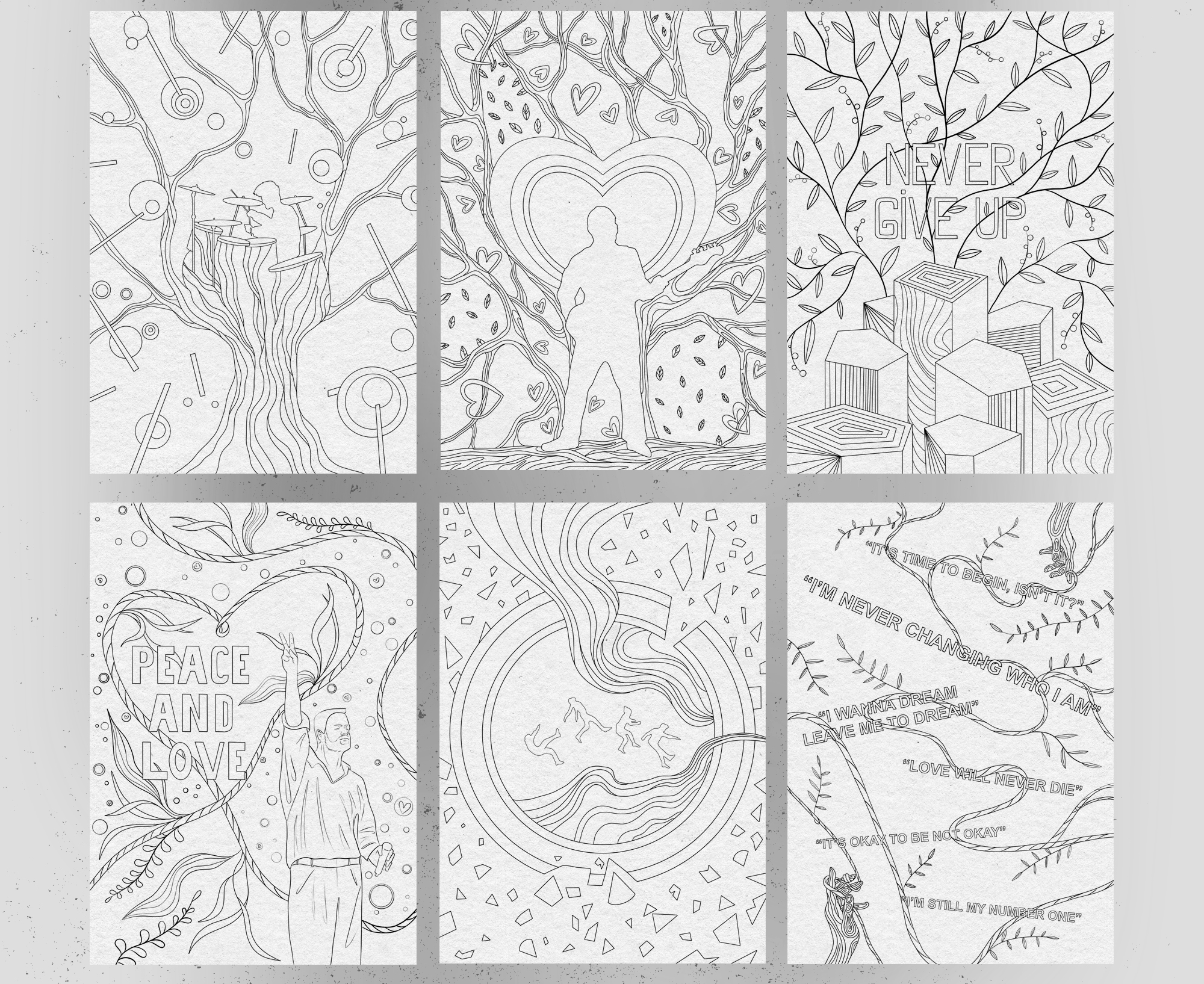 Imagine Dragons: Coloring Book #projectID — Изображение №5 — Иллюстрация, Графика на Dprofile