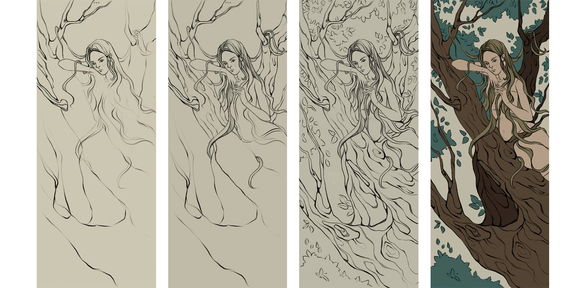 "Нимфы" — Изображение №3 — Иллюстрация на Dprofile