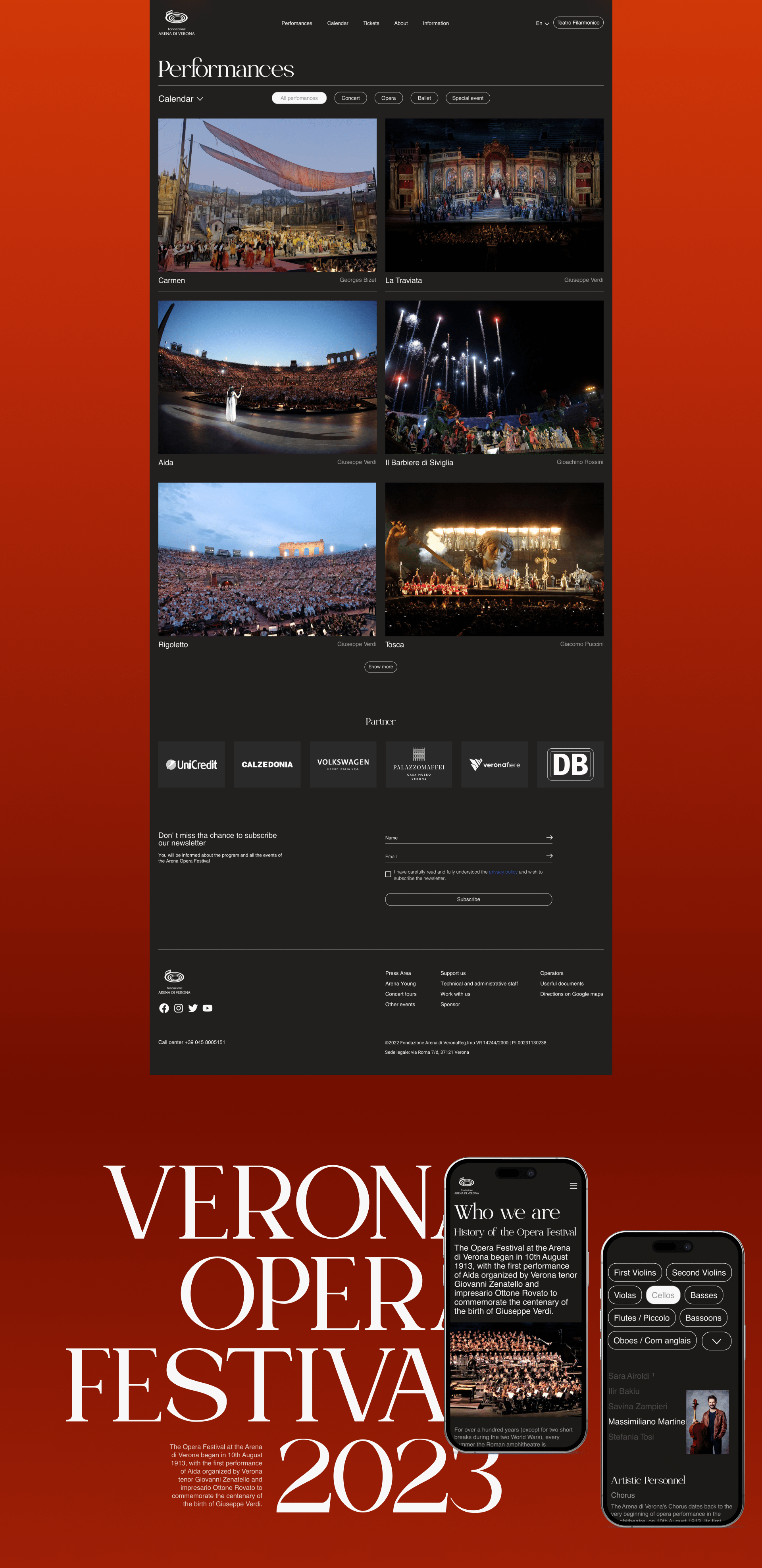 ARENA DI VERONA OPERA FESTIVAL | Corporate website — Изображение №5 — Интерфейсы на Dprofile