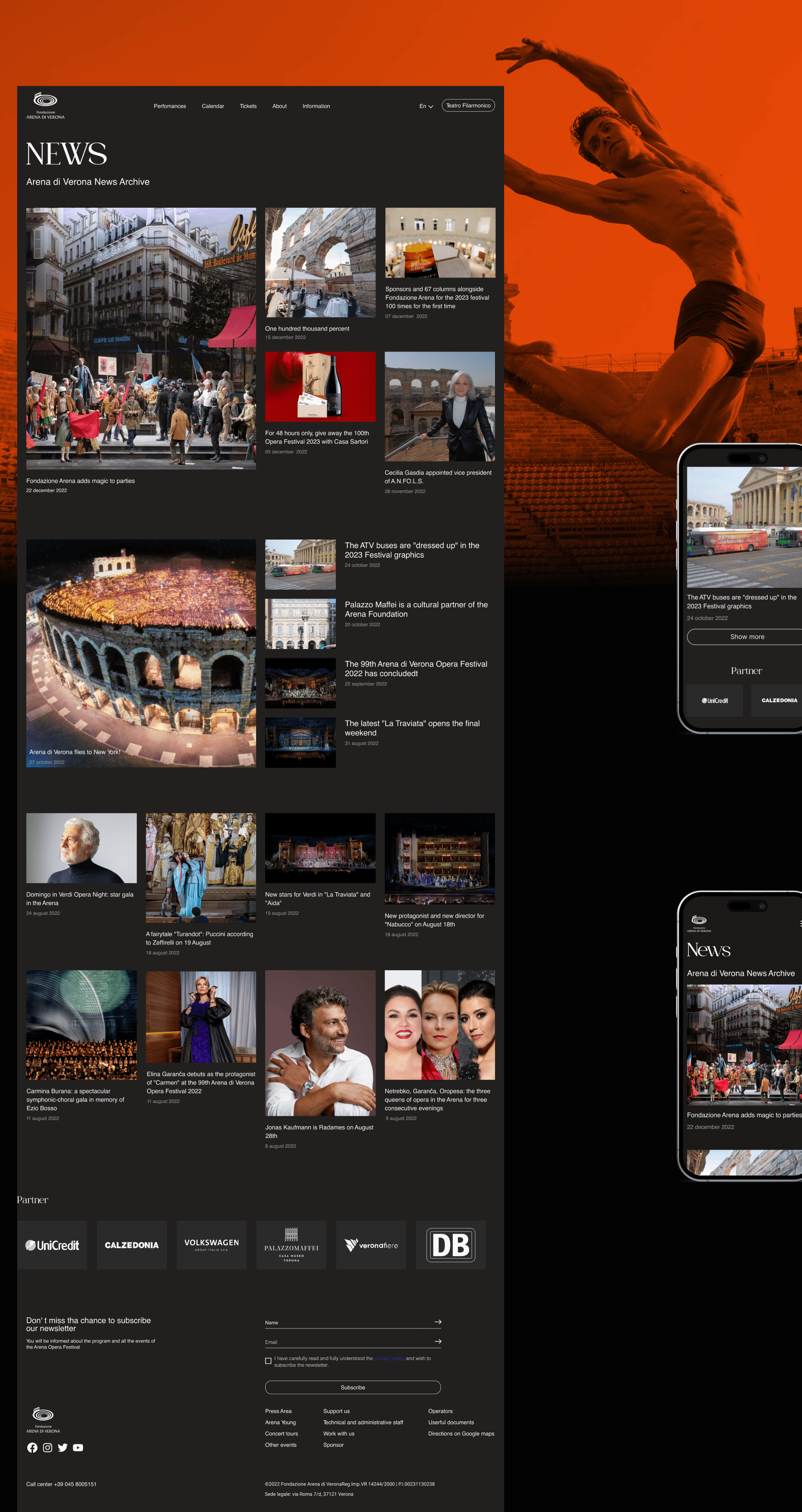 ARENA DI VERONA OPERA FESTIVAL | Corporate website — Изображение №8 — Интерфейсы на Dprofile