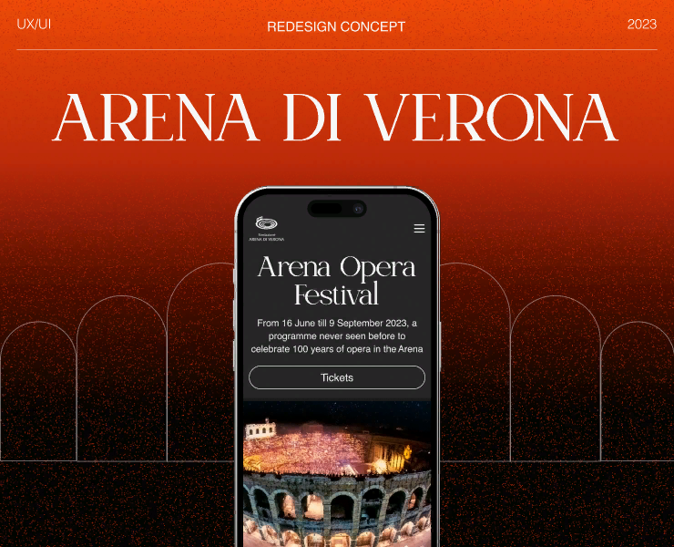 ARENA DI VERONA OPERA FESTIVAL | Corporate website — Интерфейсы на Dprofile