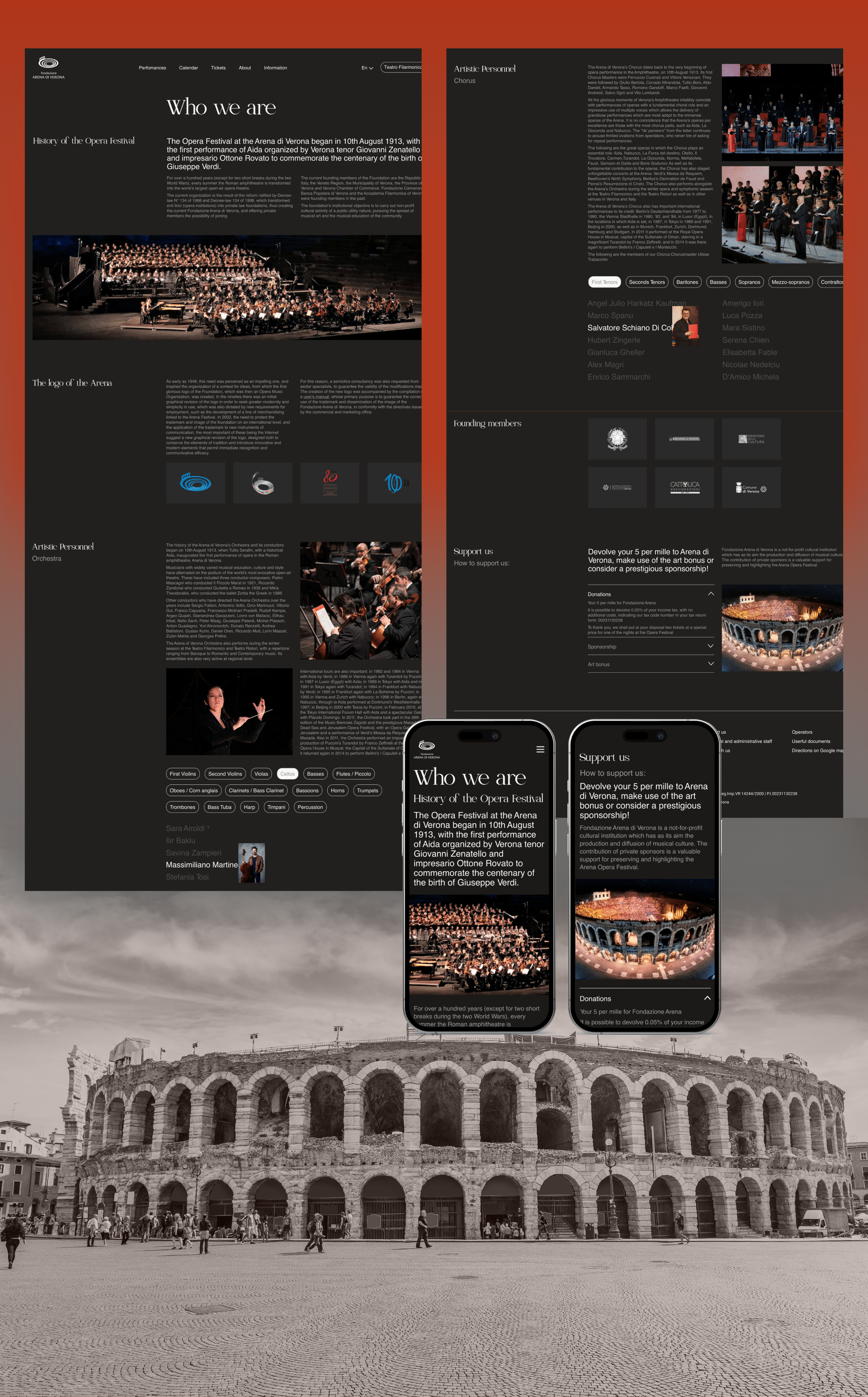 ARENA DI VERONA OPERA FESTIVAL | Corporate website — Изображение №7 — Интерфейсы на Dprofile