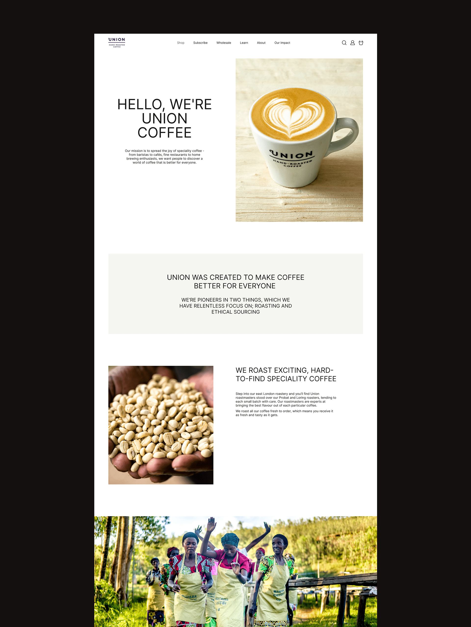 Union Hand-Roasted Coffee | E-commers redesign concept — Изображение №7 — Интерфейсы на Dprofile