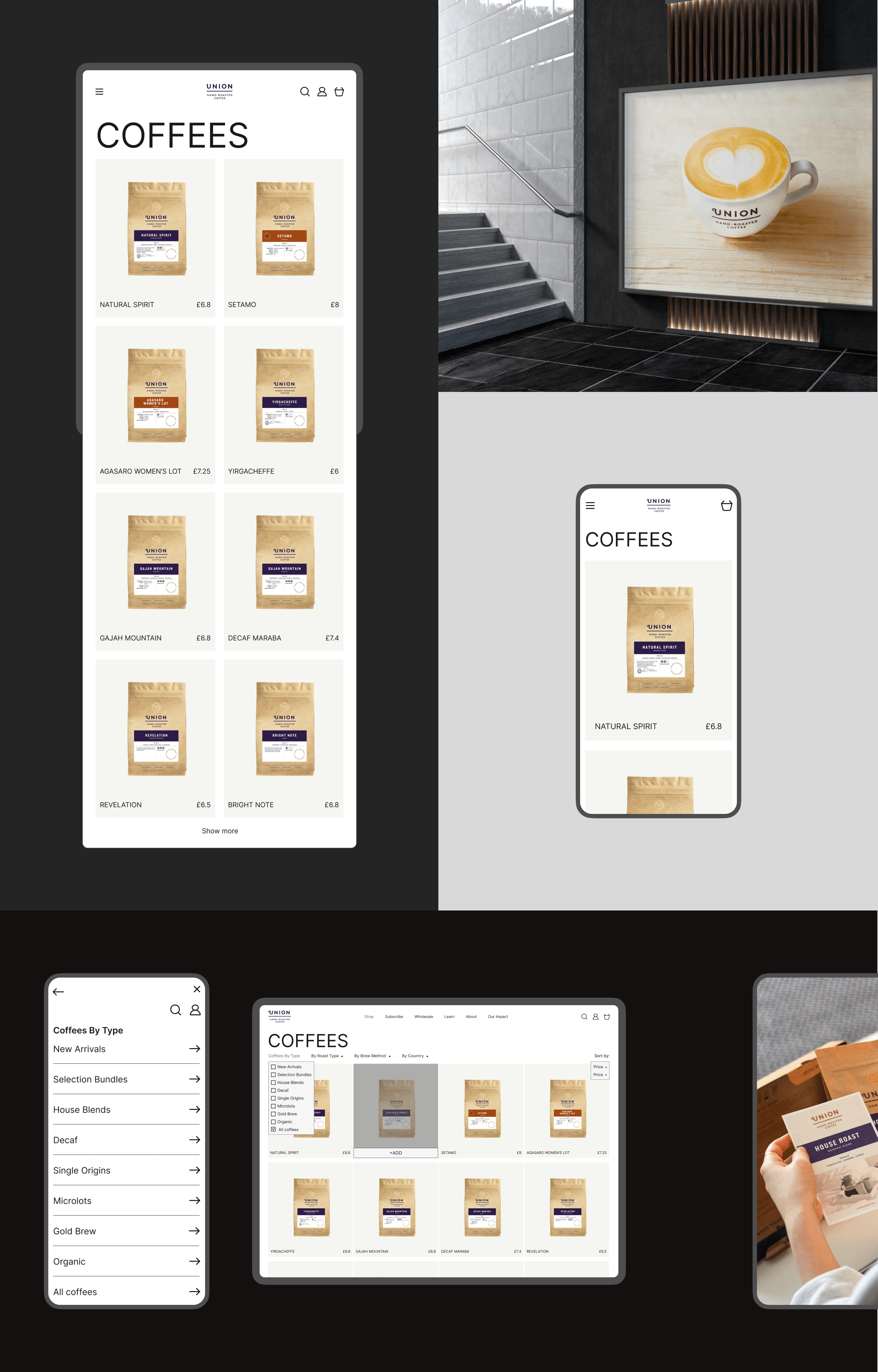 Union Hand-Roasted Coffee | E-commers redesign concept — Изображение №5 — Интерфейсы на Dprofile