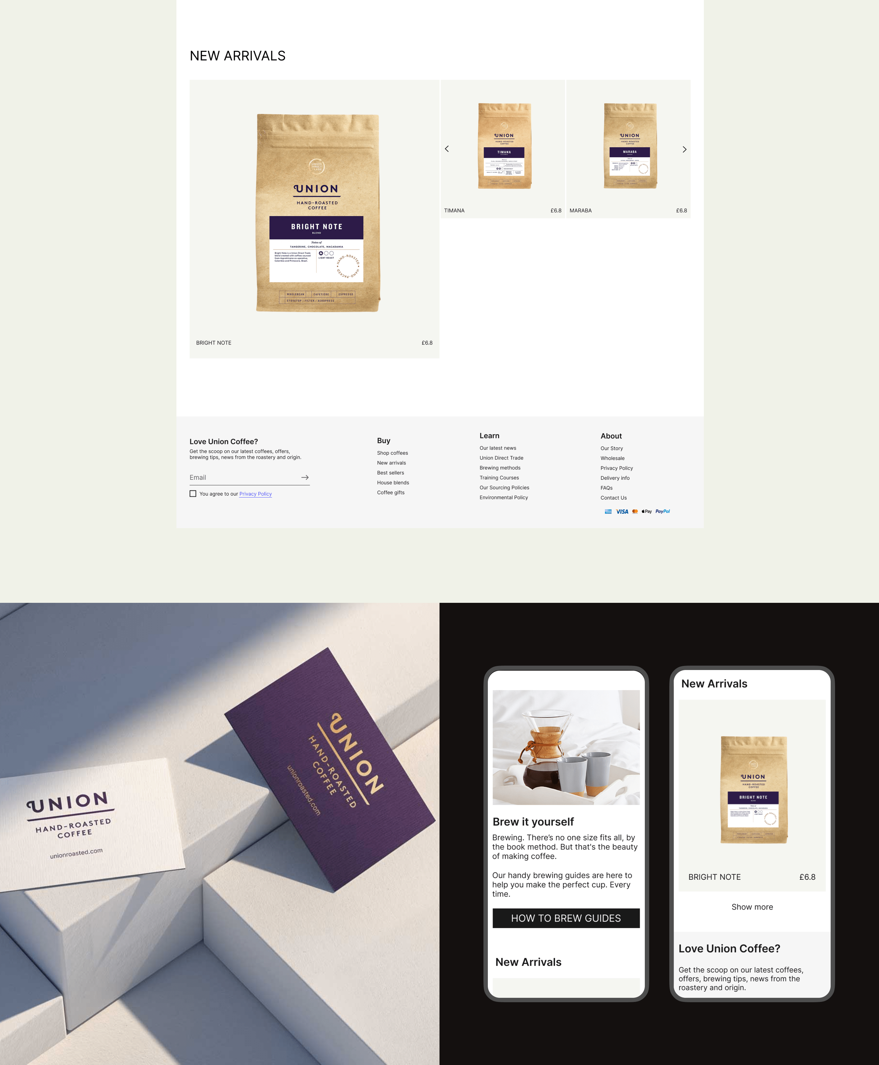 Union Hand-Roasted Coffee | E-commers redesign concept — Изображение №4 — Интерфейсы на Dprofile