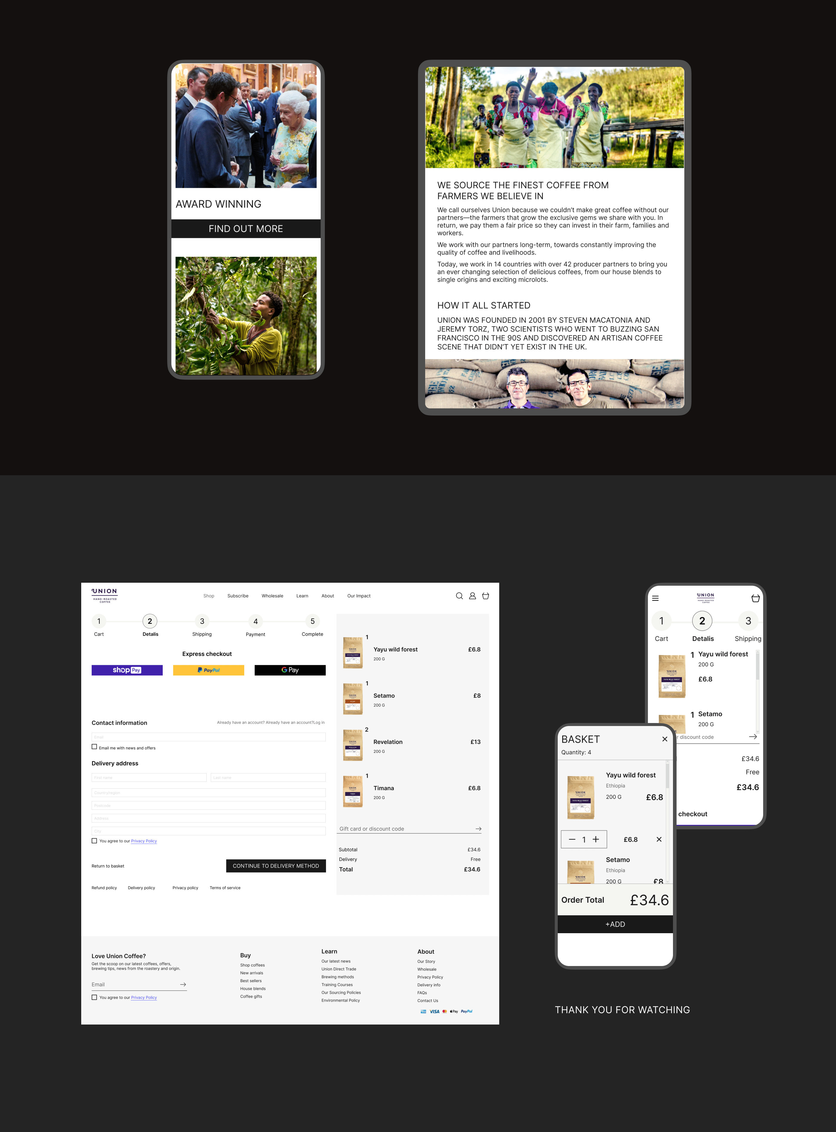 Union Hand-Roasted Coffee | E-commers redesign concept — Изображение №9 — Интерфейсы на Dprofile