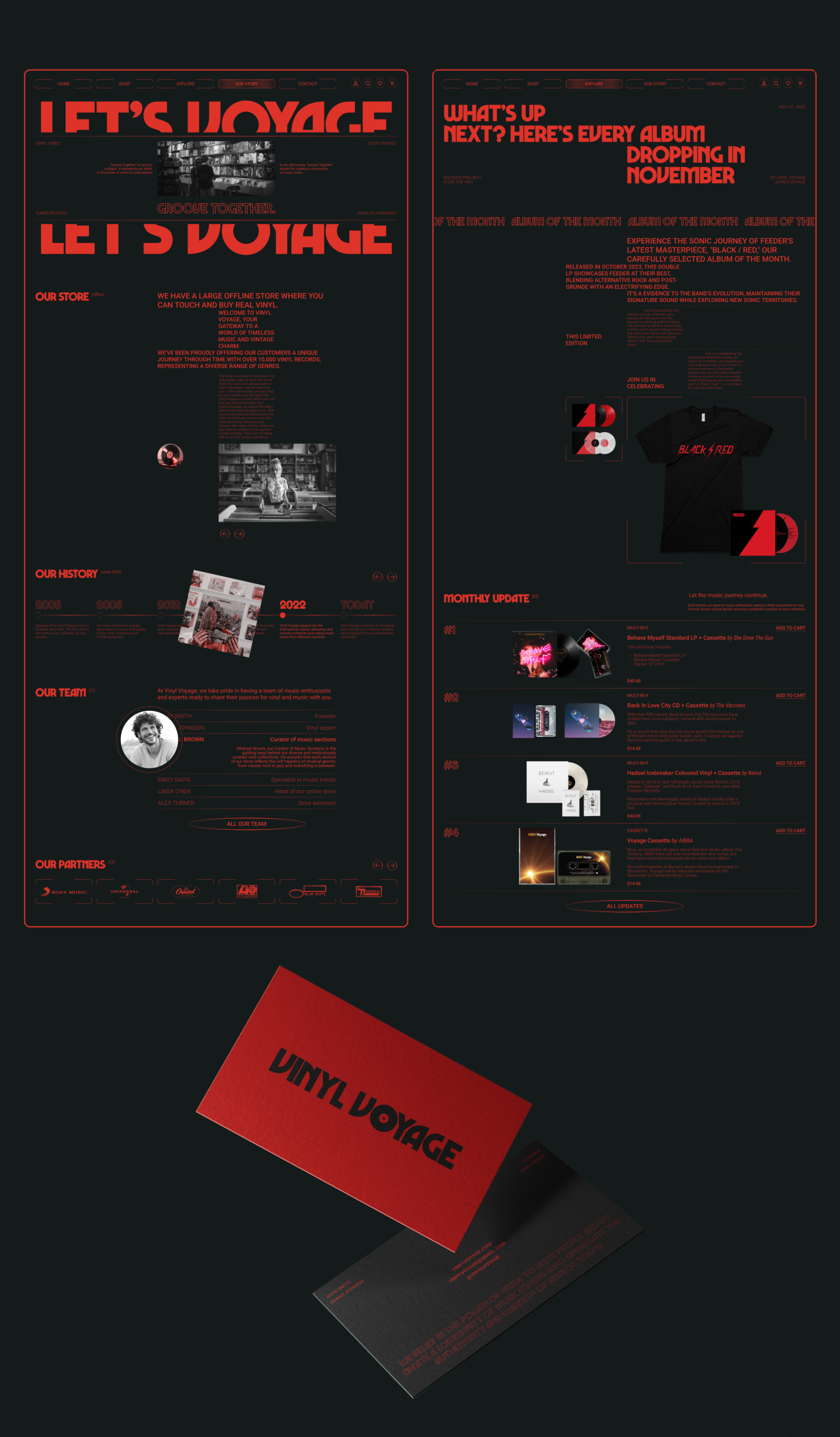 Vinyl Voyage — Изображение №15 — Интерфейсы, Брендинг на Dprofile