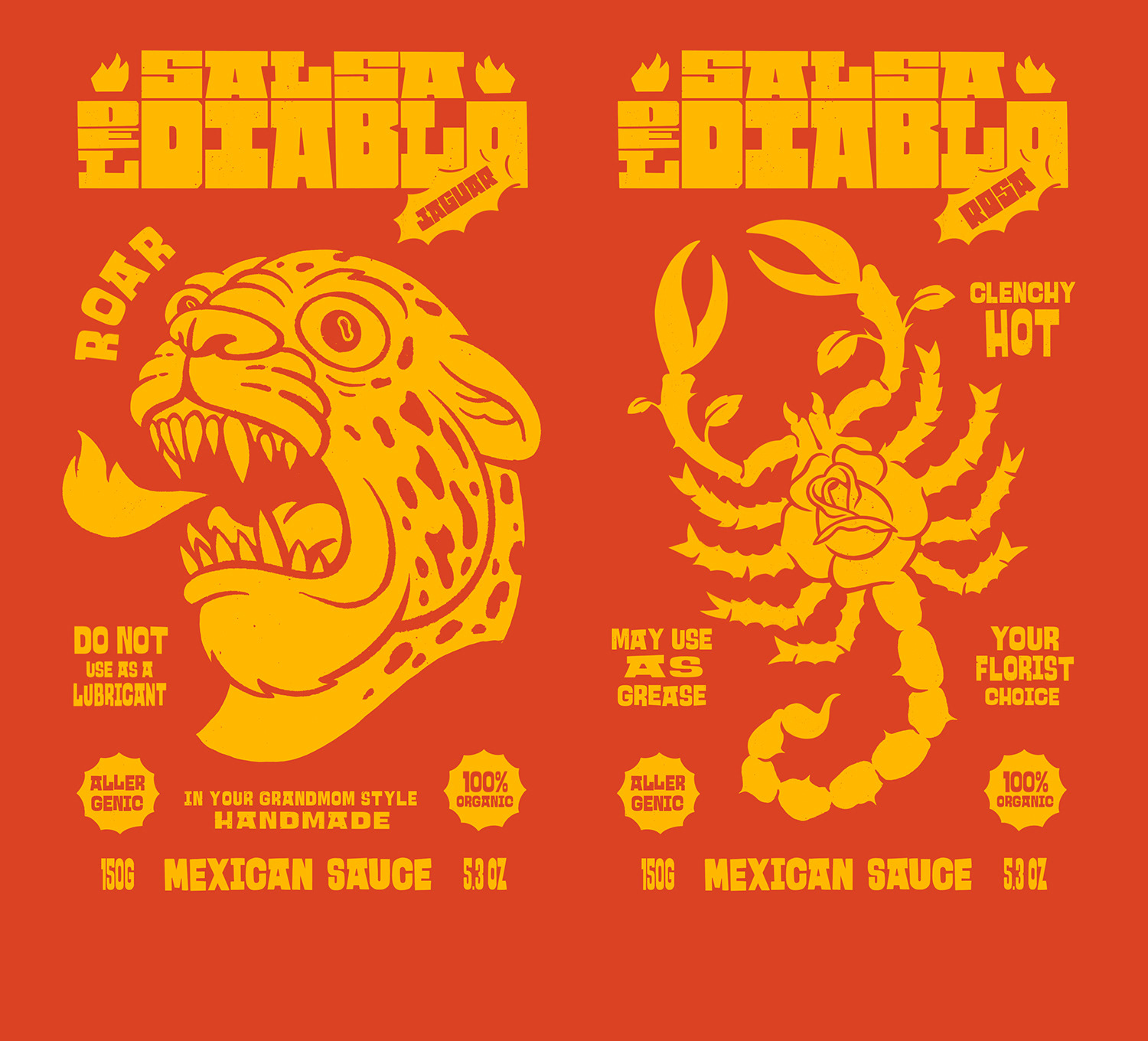 "Salsa del Diablo" packaging design — Изображение №5 — Брендинг, Иллюстрация на Dprofile
