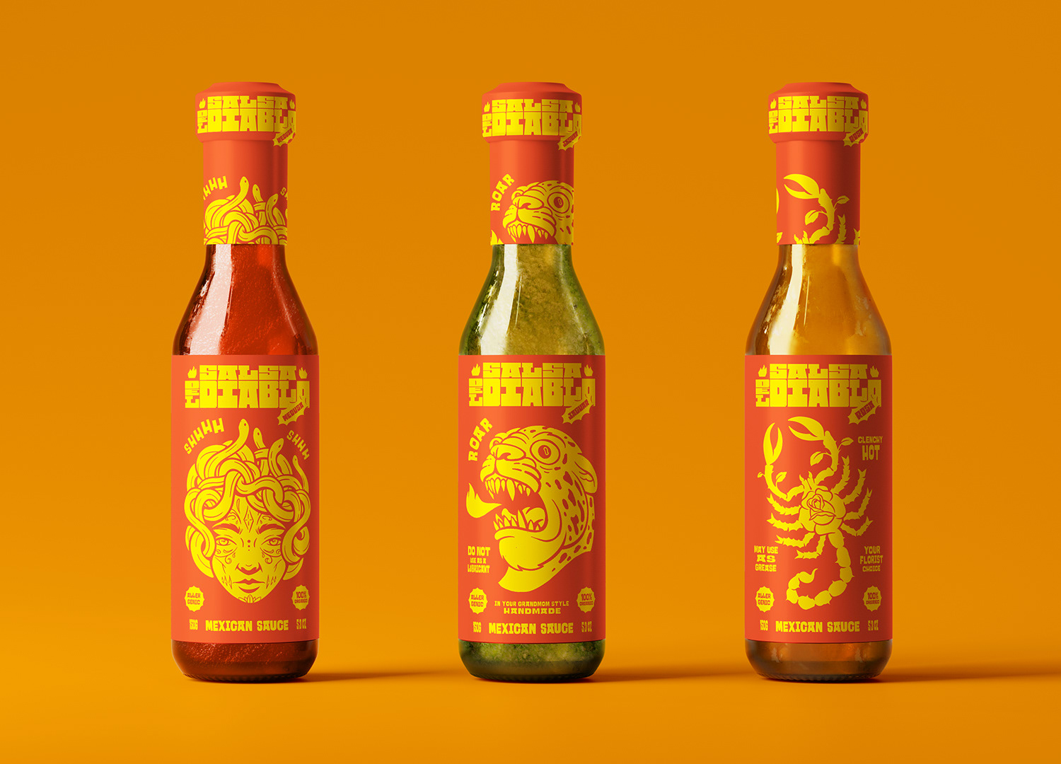 "Salsa del Diablo" packaging design — Изображение №3 — Брендинг, Иллюстрация на Dprofile