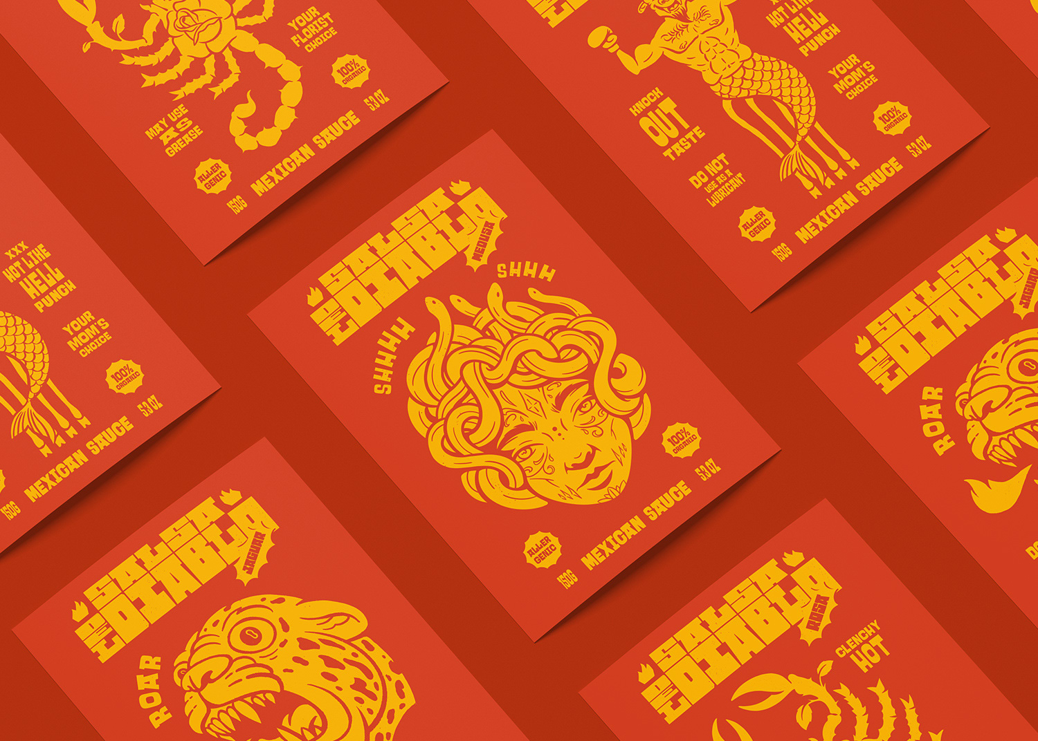 "Salsa del Diablo" packaging design — Изображение №1 — Брендинг, Иллюстрация на Dprofile