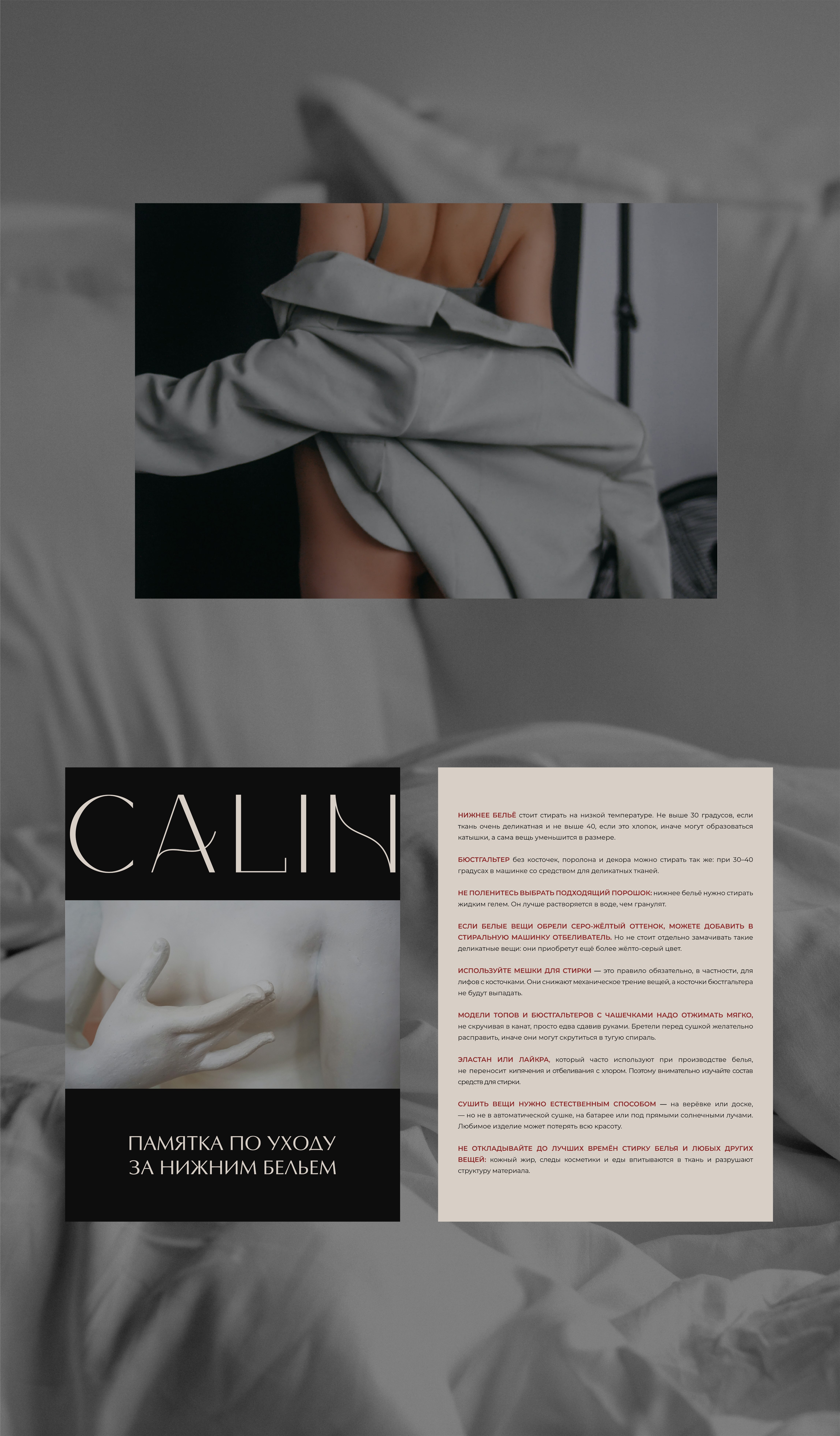 CALIN | lingerie — Изображение №7 — Брендинг, Графика на Dprofile