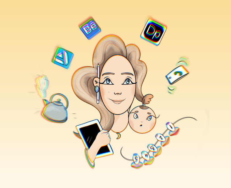 Стикерпак мамы-иллюстратора — Иллюстрация, Графика на Dprofile